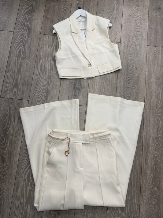 Cream Michelle Keegan Trouser set, 10
