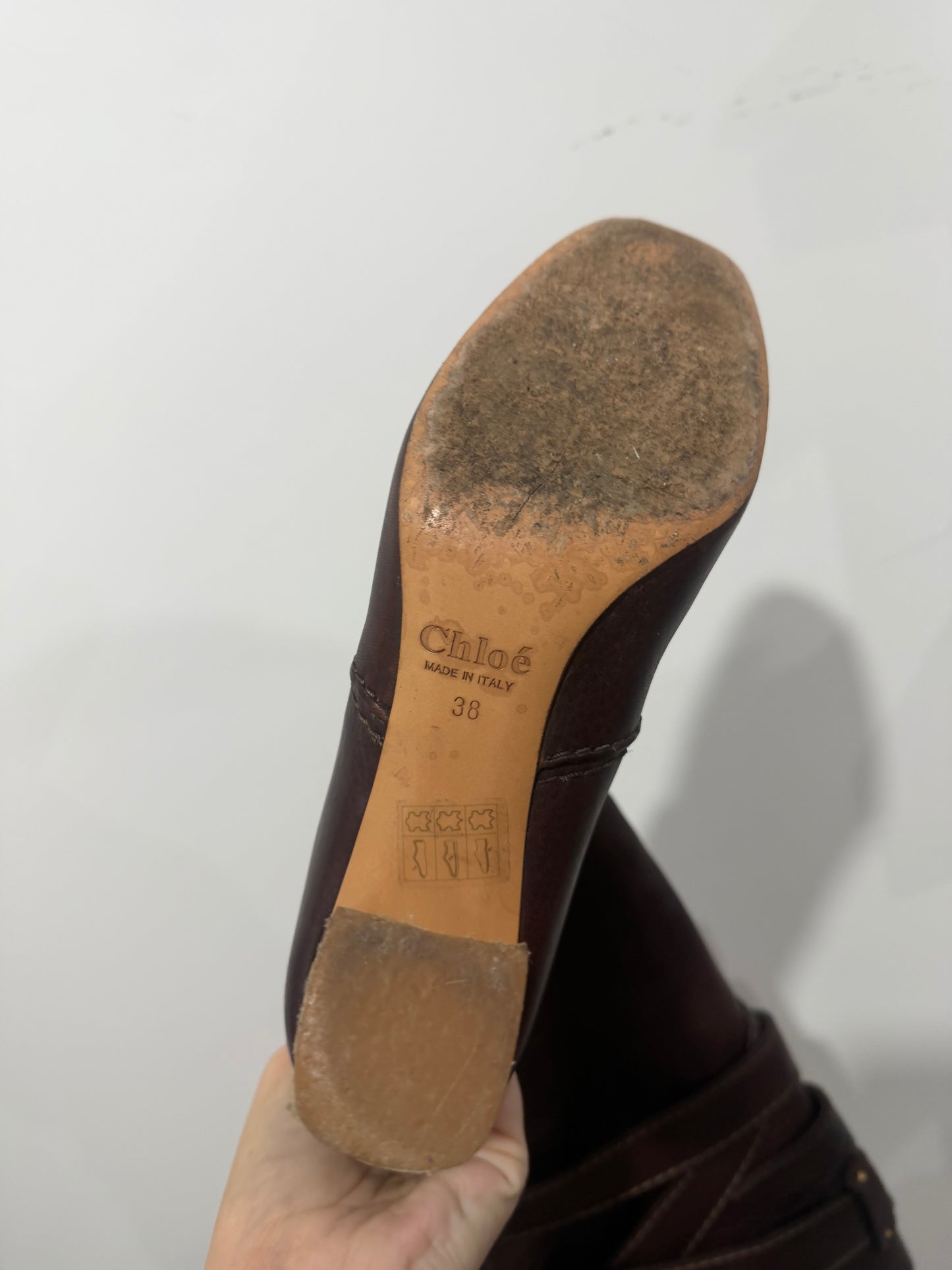 Brown Chloé Knee High Boots, Size 5