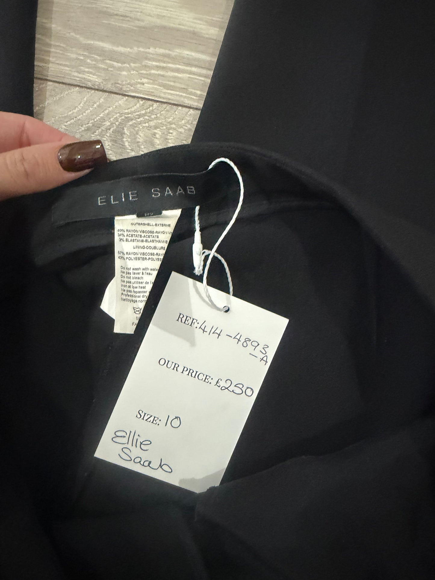 Black Ellie Saab Trousers, Size 10