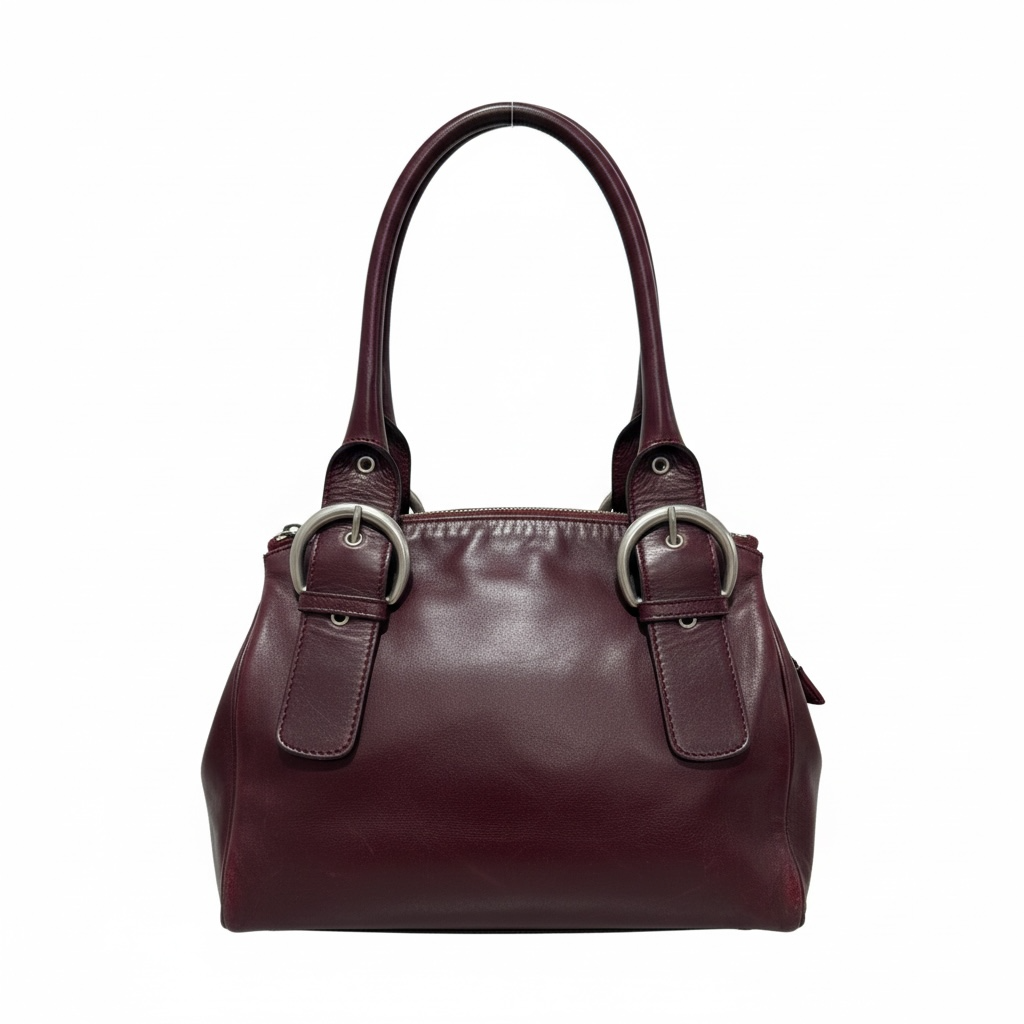 Burgundy/Wine Hobbs Leather Shoulder Bag, Vintage