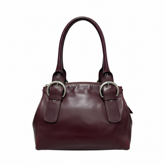 Burgundy/Wine Hobbs Leather Shoulder Bag, Vintage