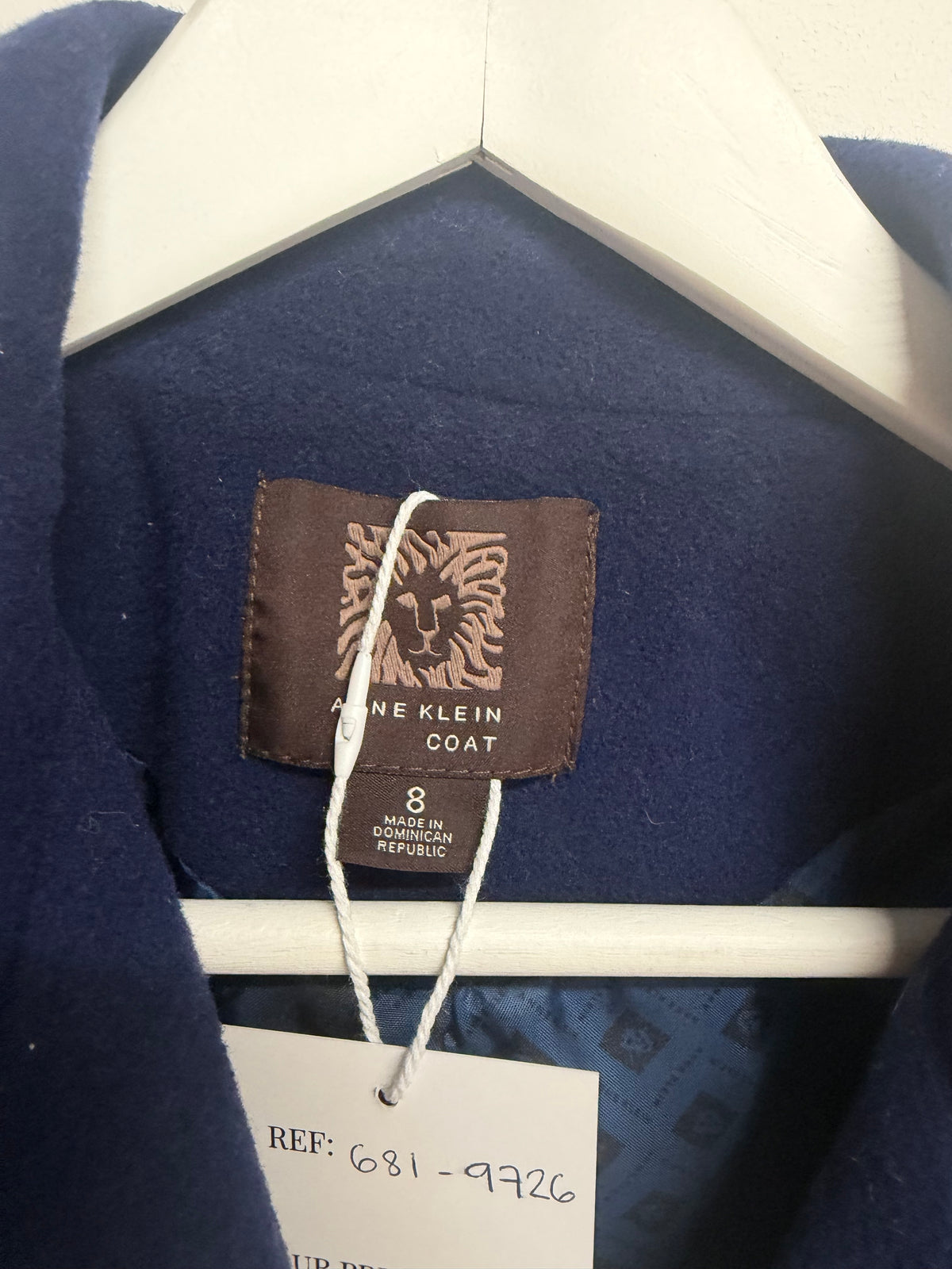 Preloved Anne Klein Coat Size 12 Navy