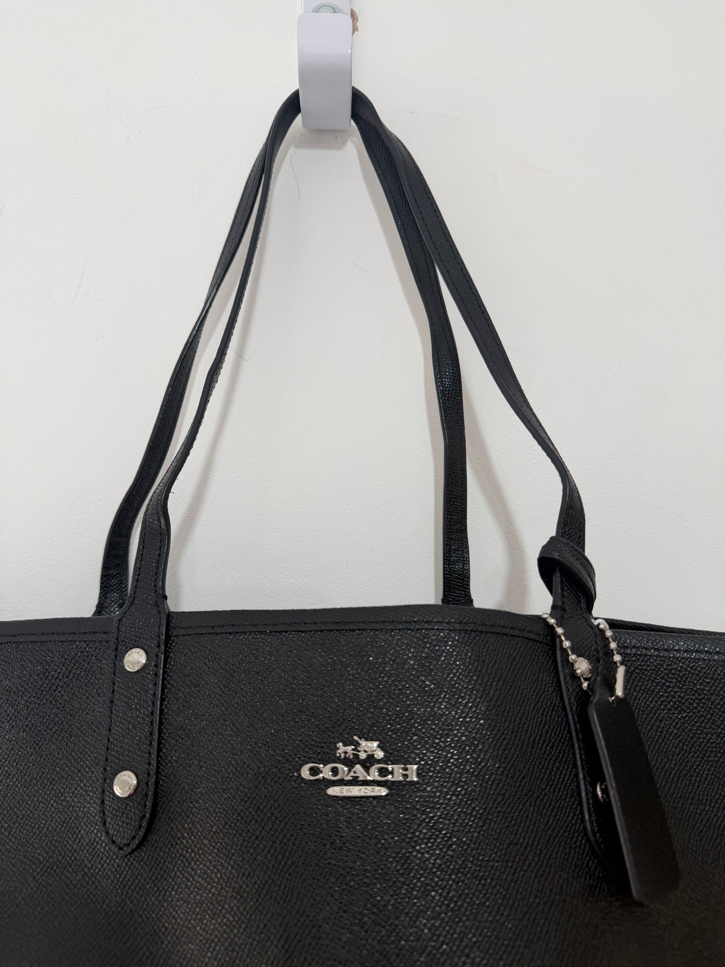 Preloved, Black Reversible City Tote Coach  Tote Handbag