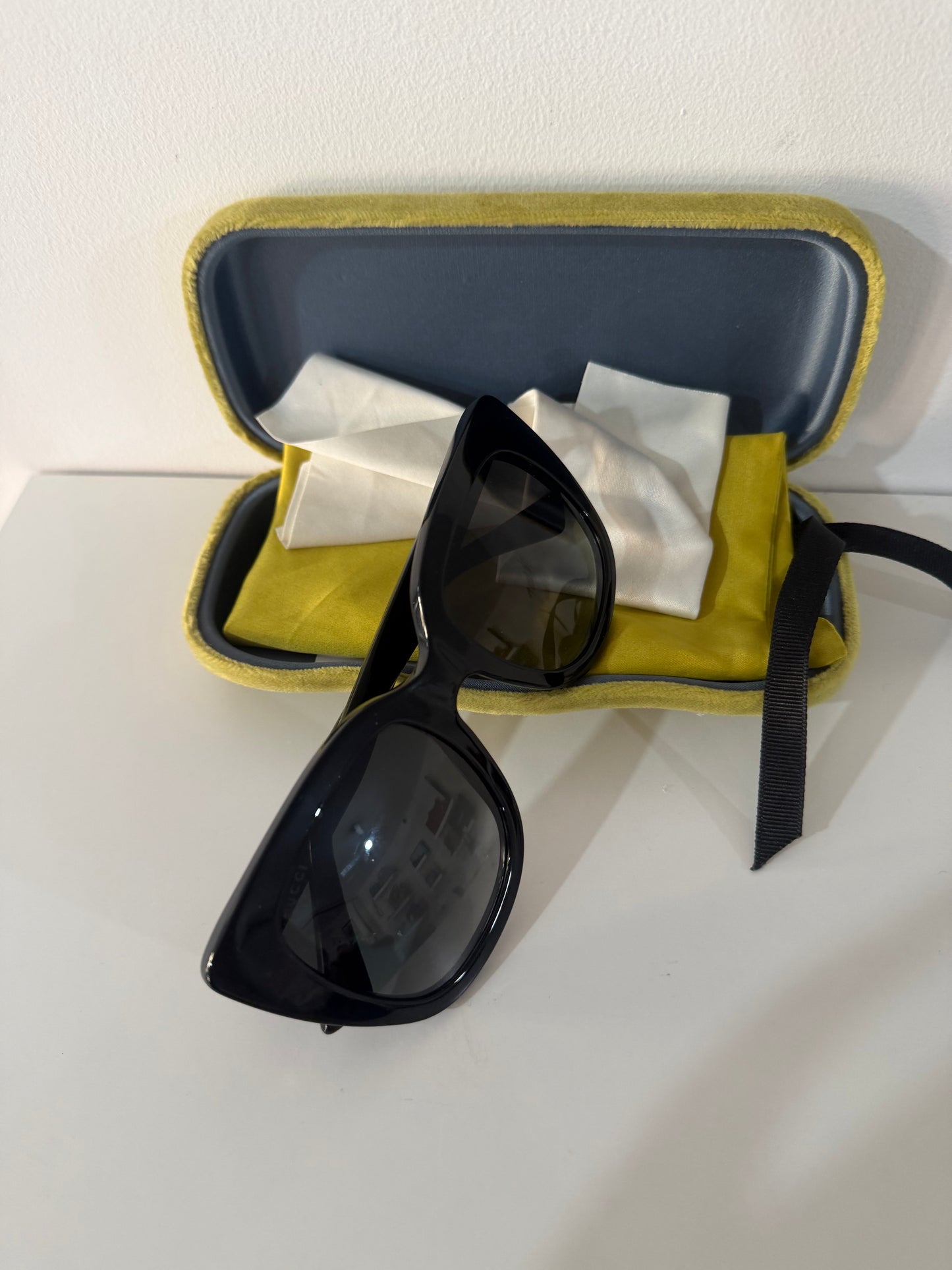 Black Gucci Sunglasses, with Case