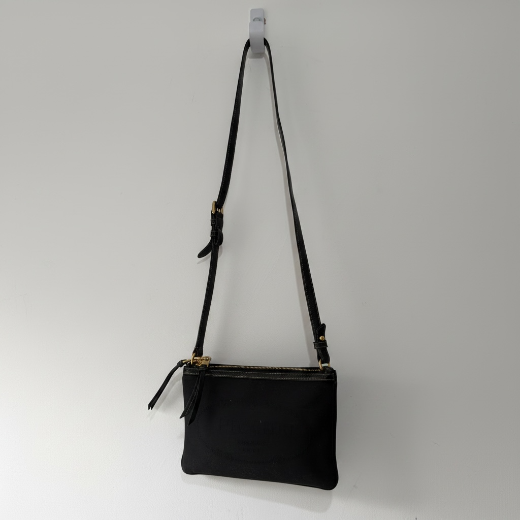 Preloved Black Prada Crossbody Bag