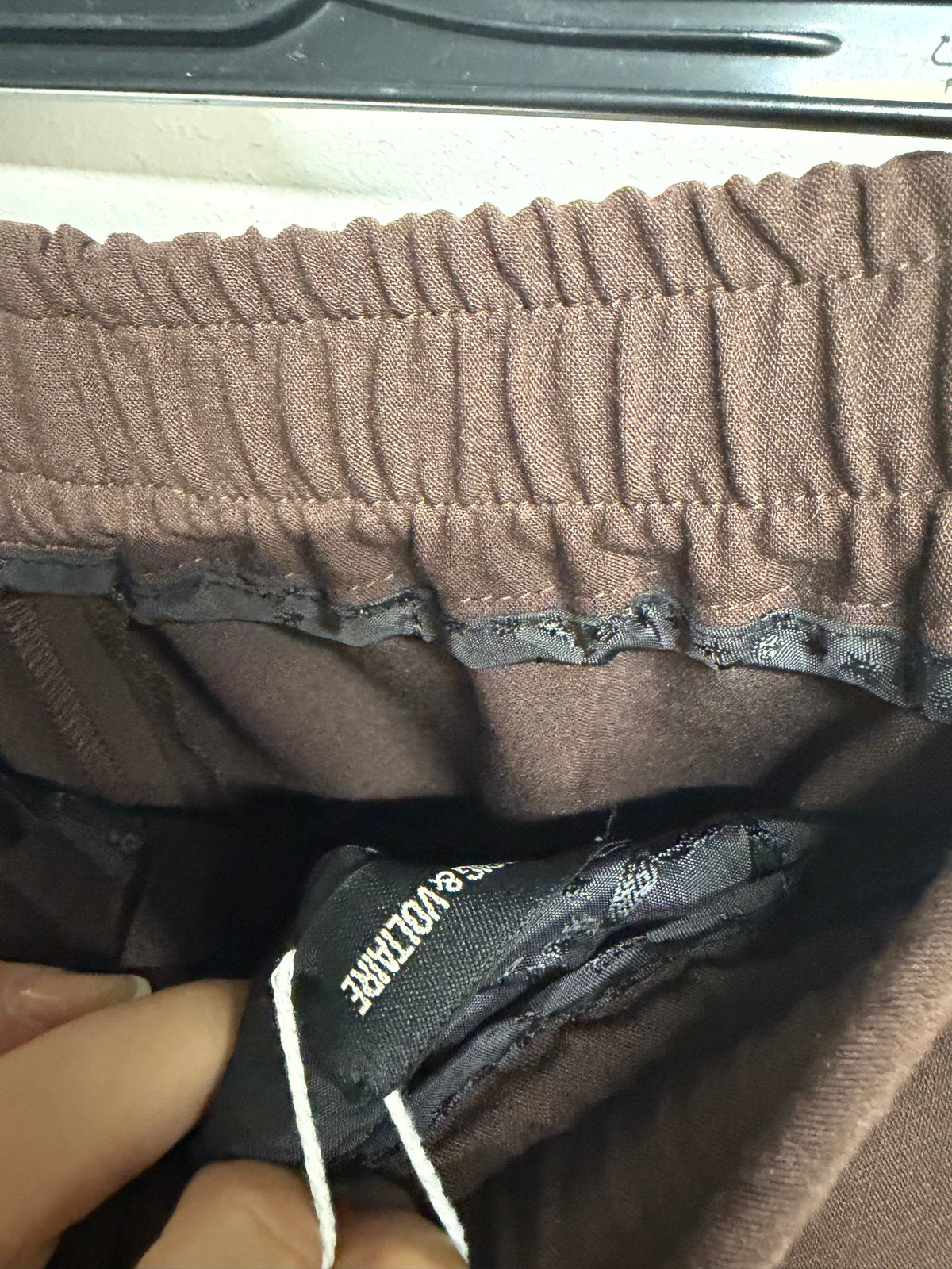Preloved Zadig & Voltaire Wide Leg Trousers Size 12 Brown THE POMA TROUSER