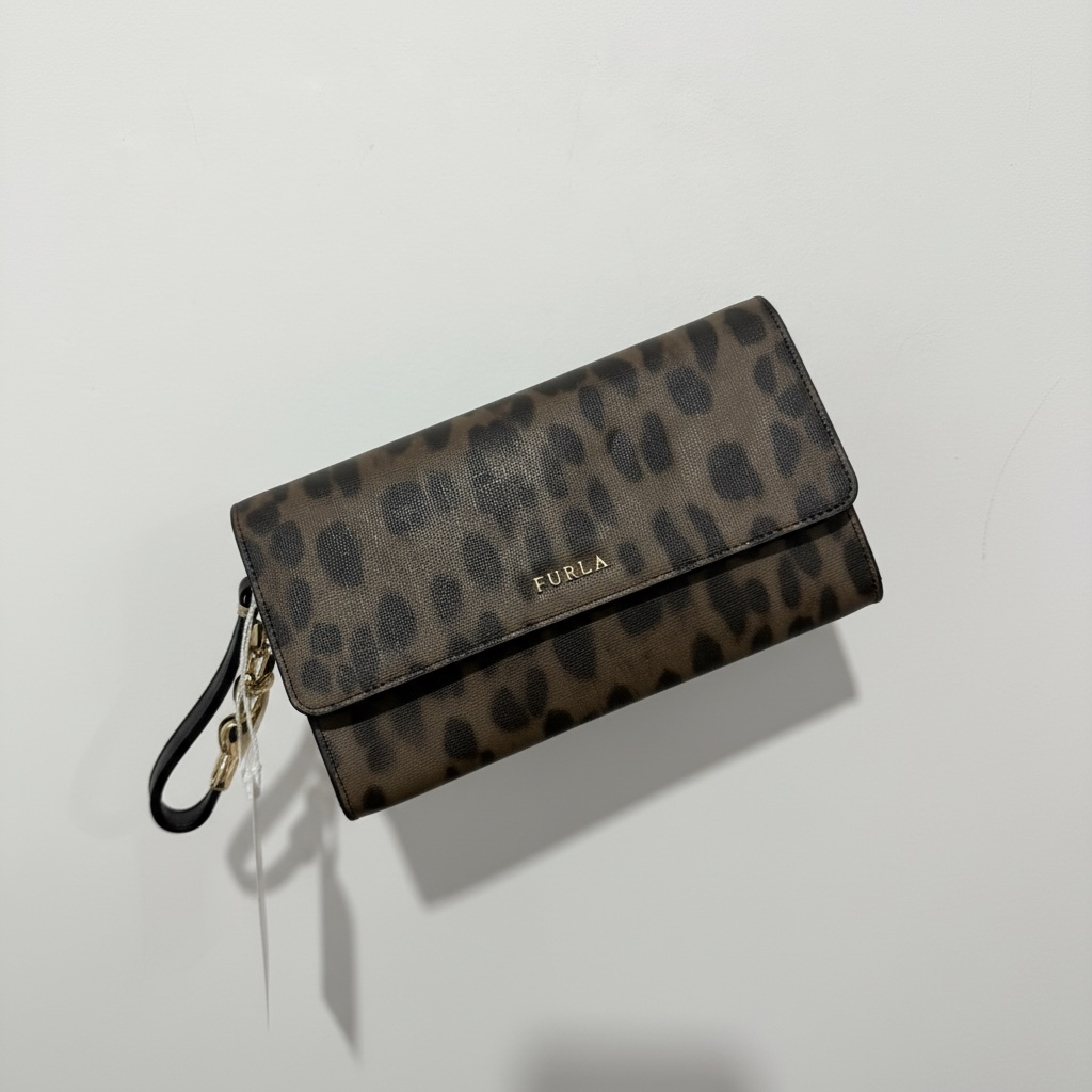 Pre-owned Leopard and Studded Furla Crossbody Bag