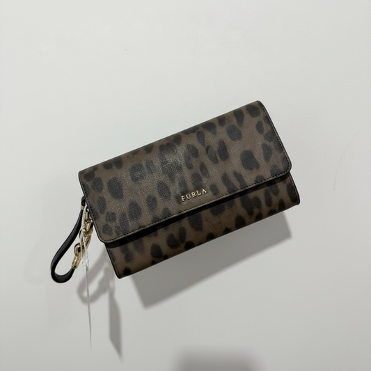 Pre-owned Leopard and Studded Furla Crossbody Bag
