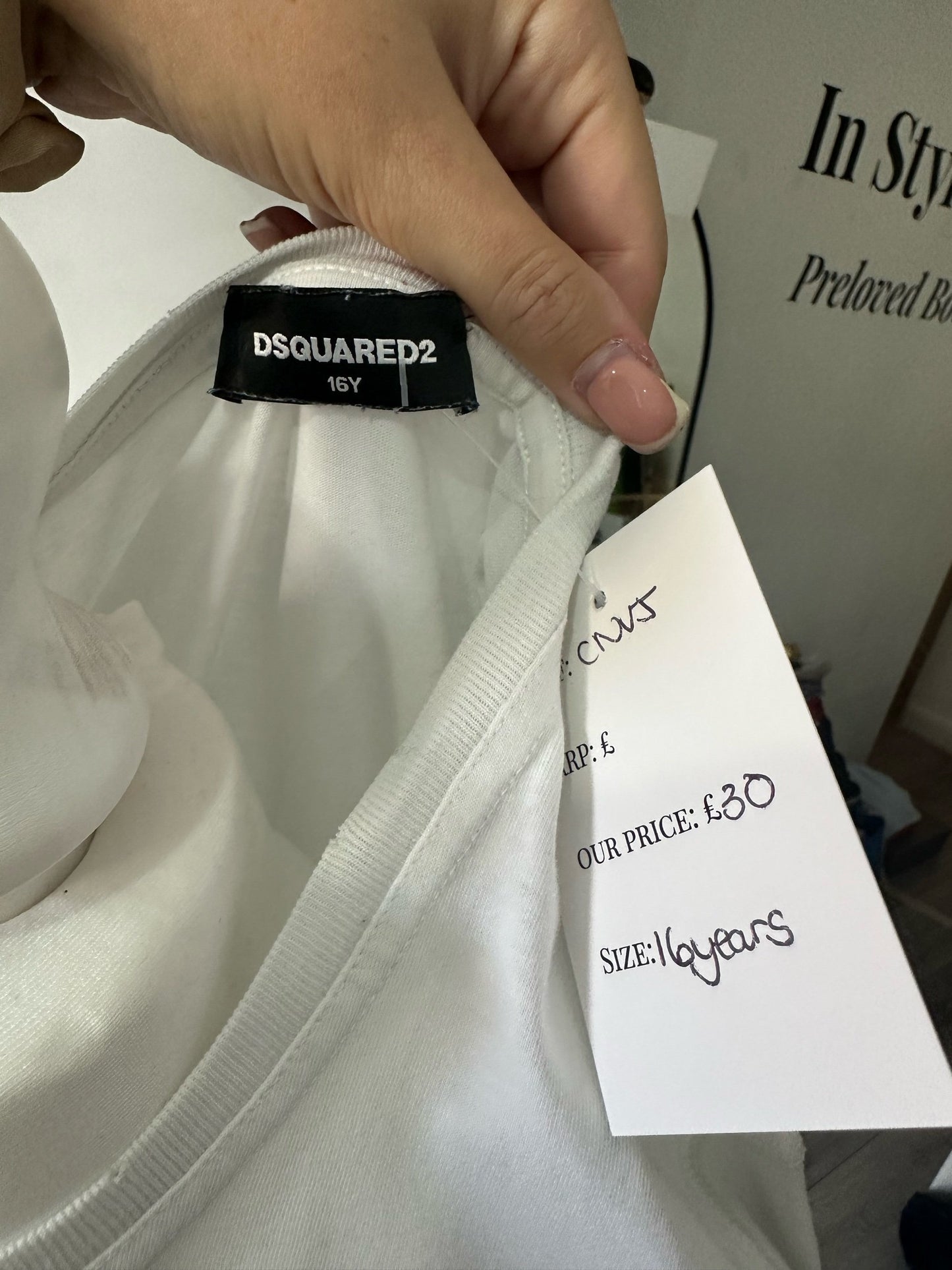 DSquared2 White Top - Age 16