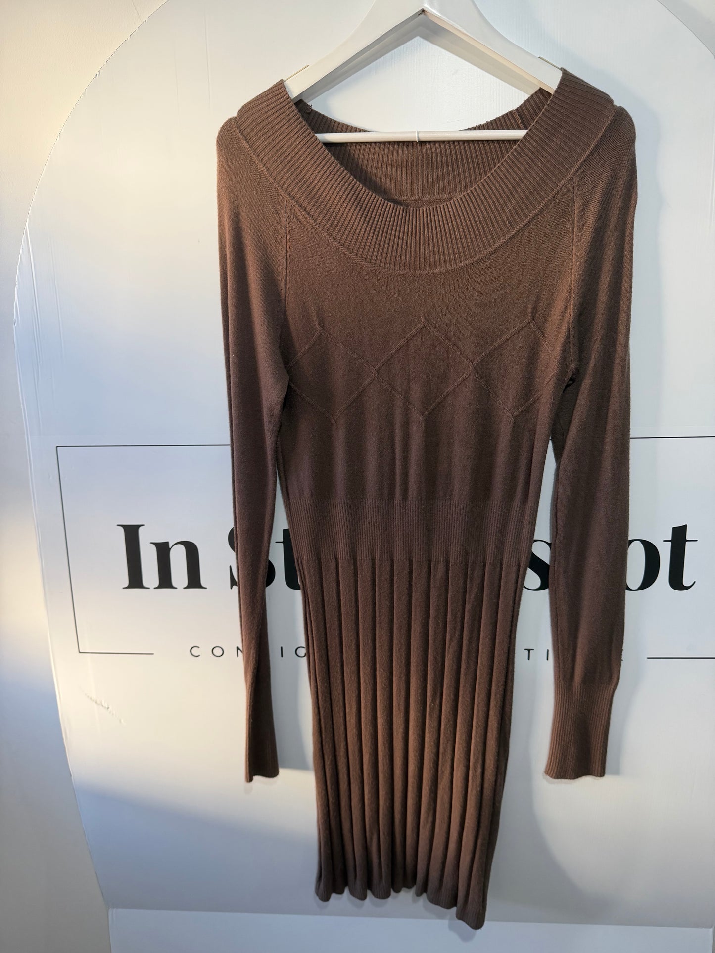 Brown Cashmere Silk dress, Size 12