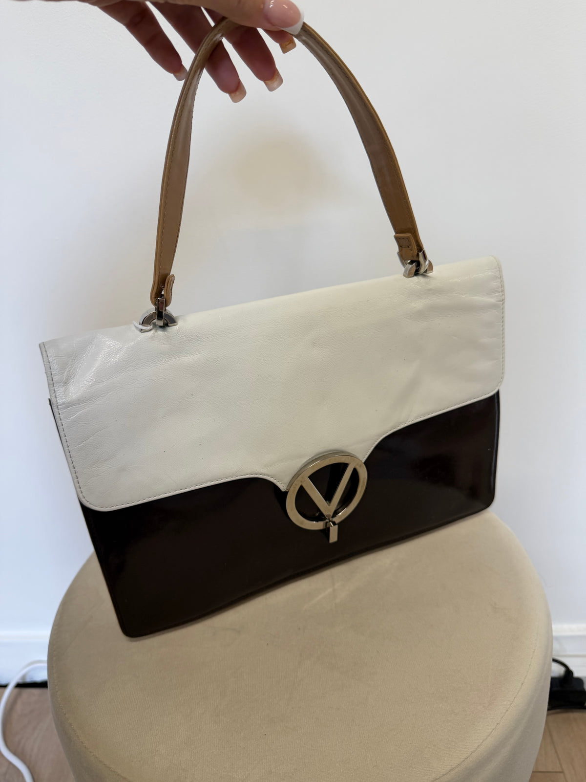 Preloved Valentino Garavani Handbag Black and White