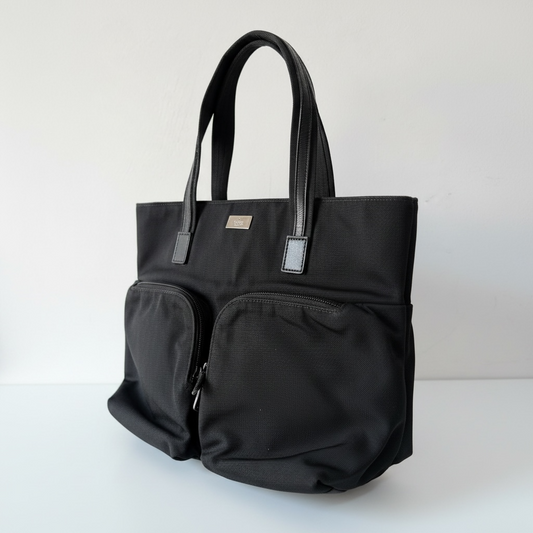 Preloved Black Canvas Gucci Bag