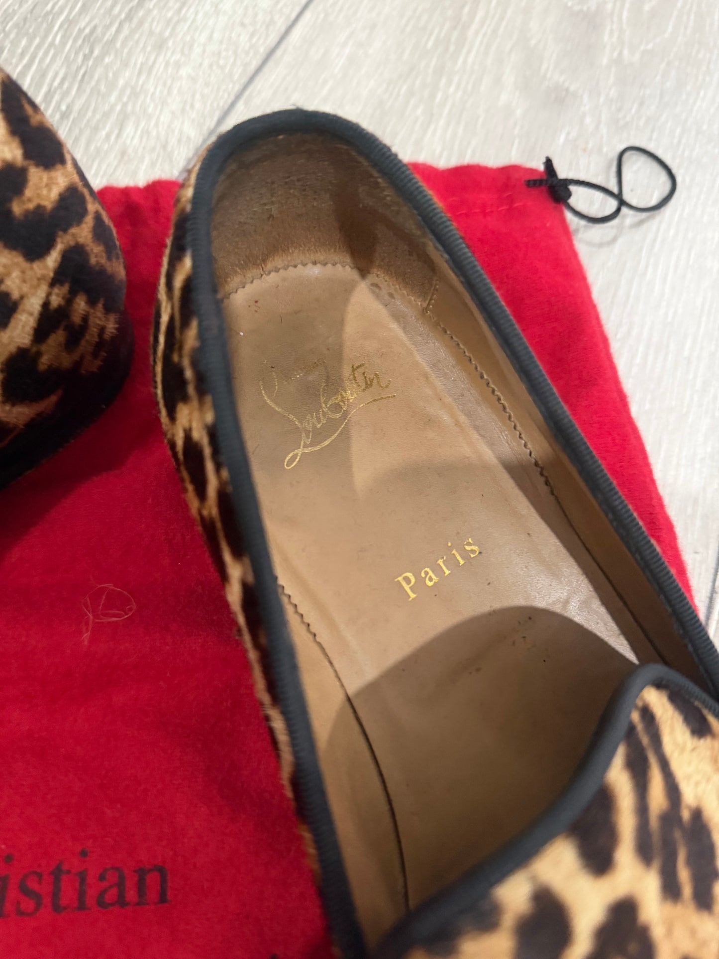 Leopard Christian Louboutin Flats, Size 6