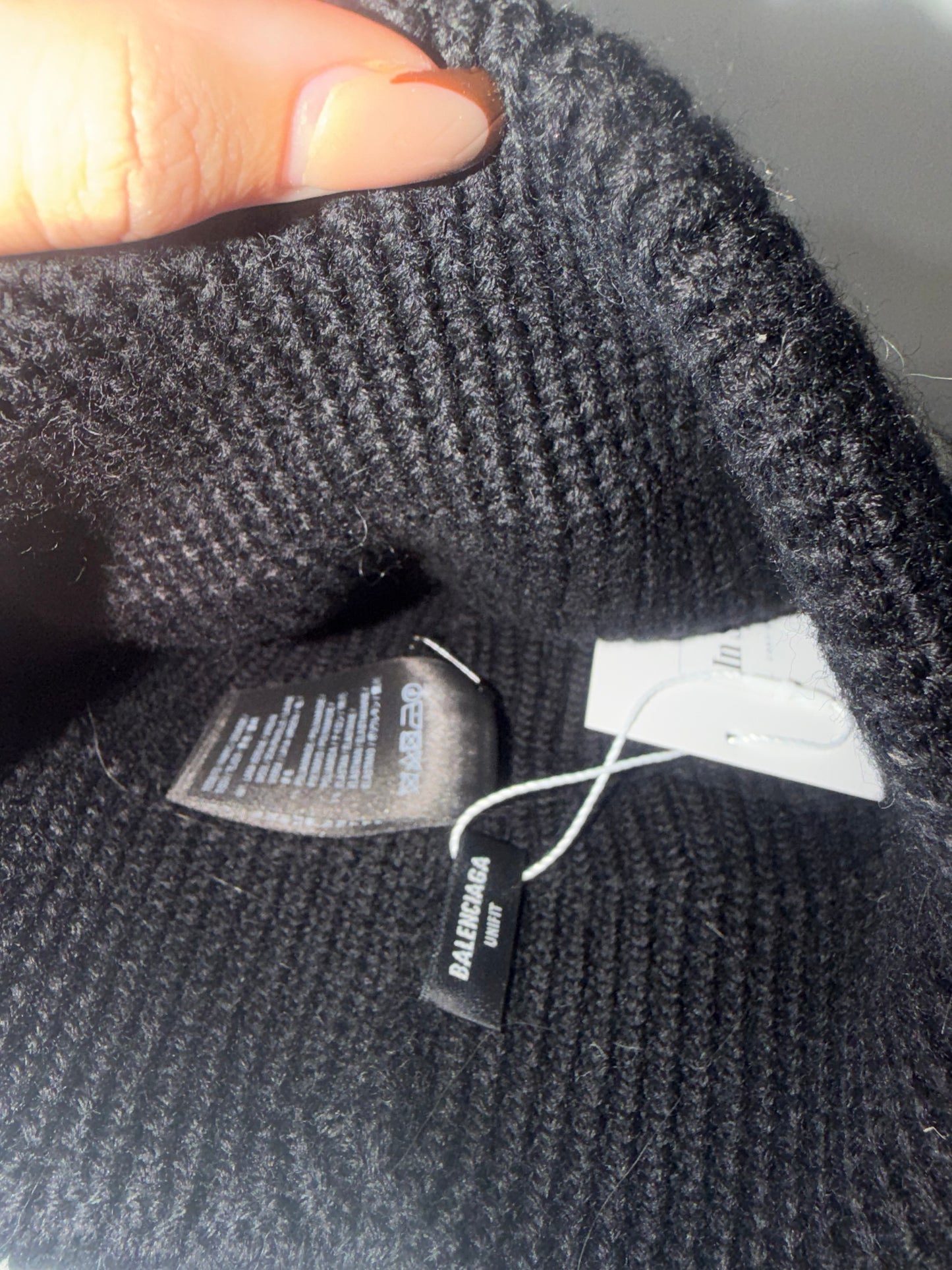 Black and White Balenciaga Beanie, Unifit
