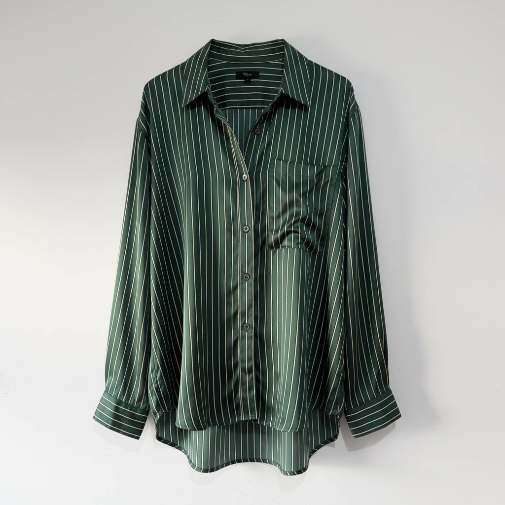 Preloved Green Rails Shirt, Medium
