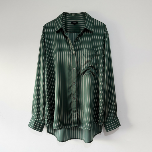 Preloved Green Rails Shirt, Medium