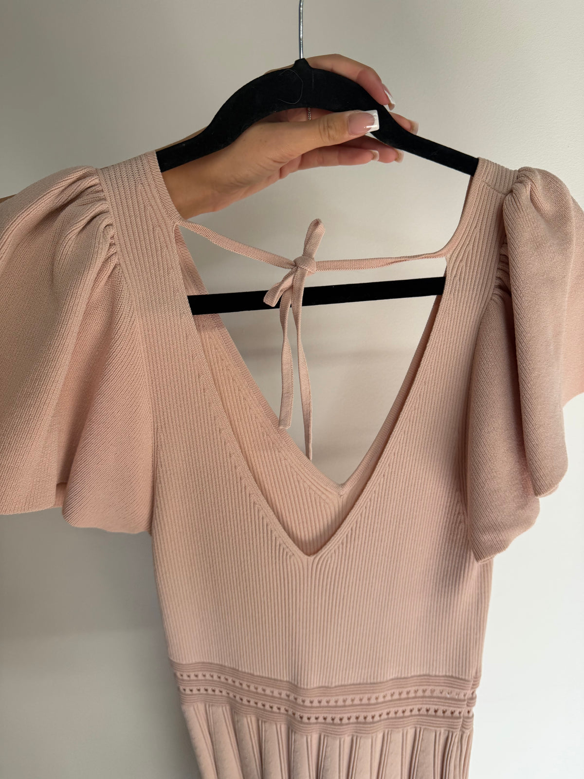 Preloved Sandro Dress Size 10 Baby Pink