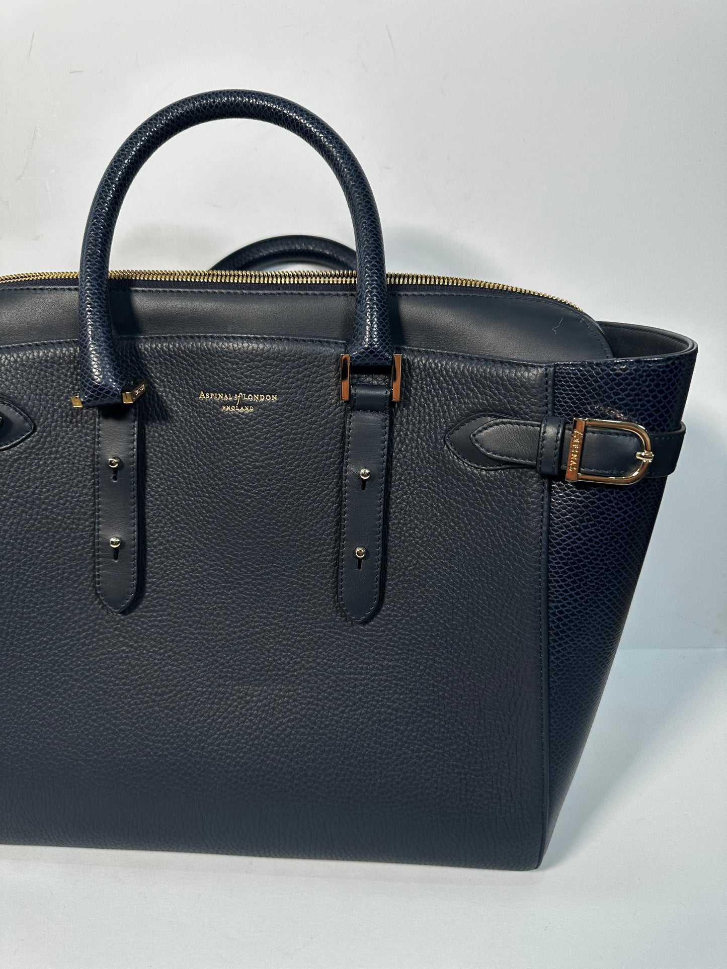 Navy Aspinal of London Handbag