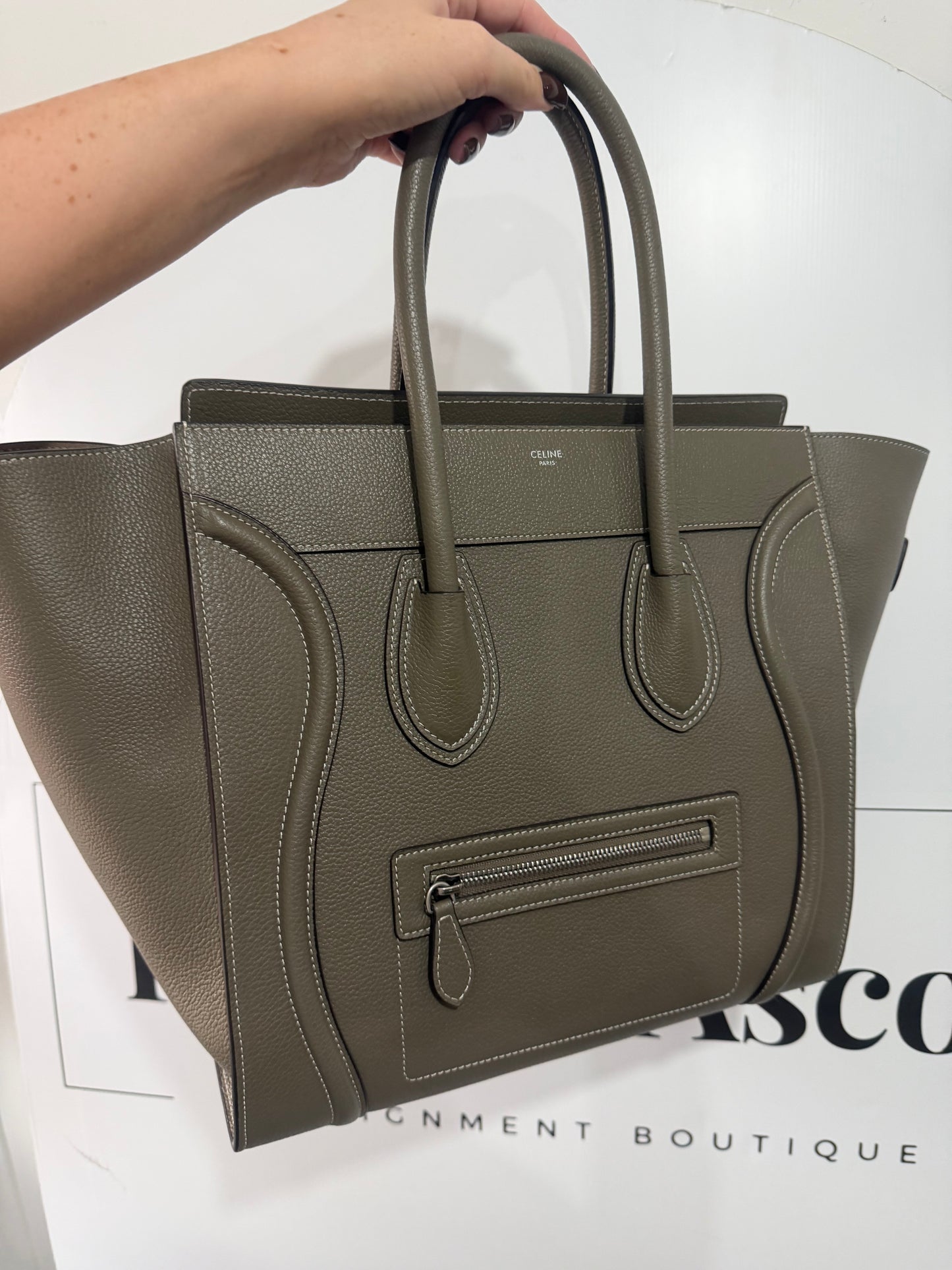 Taupe Grey Celine Luggage Bag, Excellent Condition