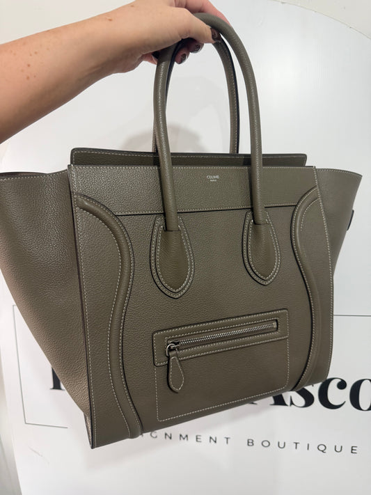 Taupe Grey Celine Luggage Bag, Excellent Condition