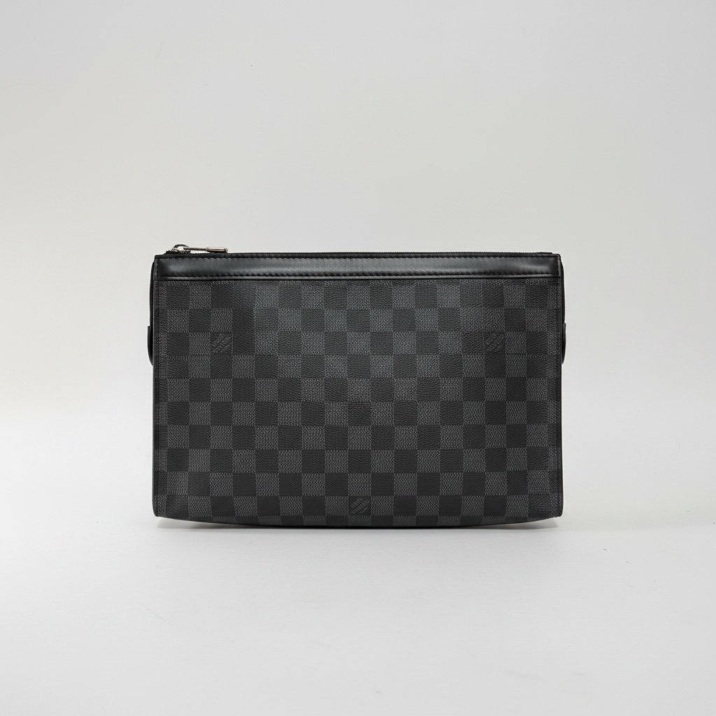 Preloved, NEW, Damier Graphite Louis Vuitton Toiletries 26 Bag, Mens