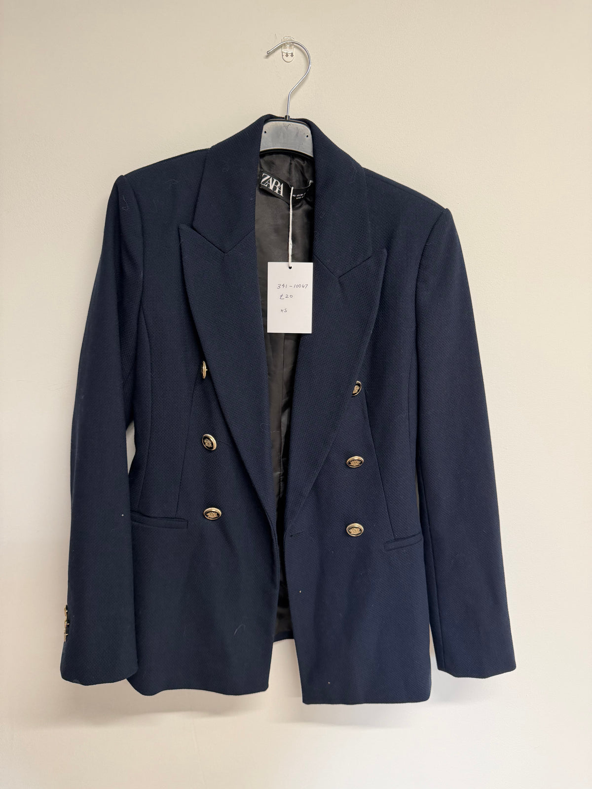 Preloved Zara Blazer Size XS Navy