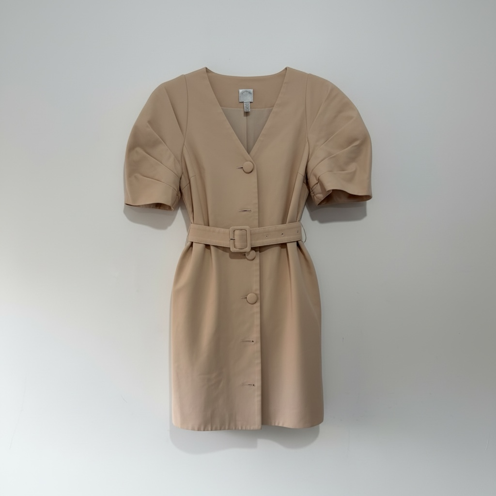 Pre-owned, Beige Huishan Zhang Dress, Size 10