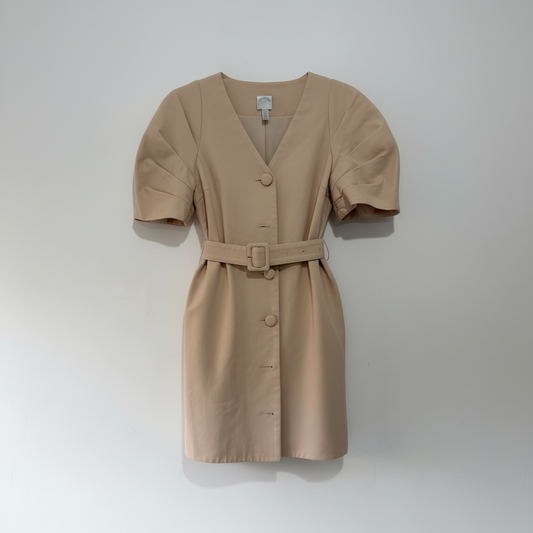 Pre-owned, Beige Huishan Zhang Dress, Size 10