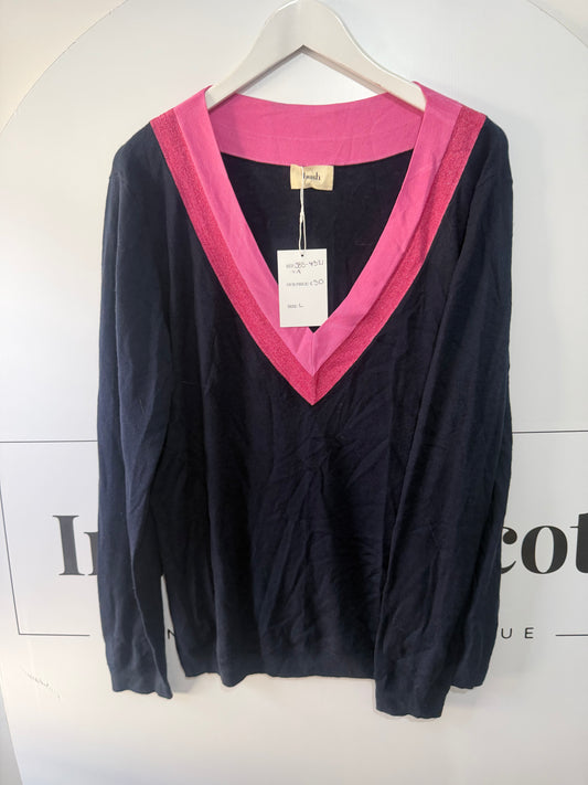 Navy & Pink hush Jumper, L