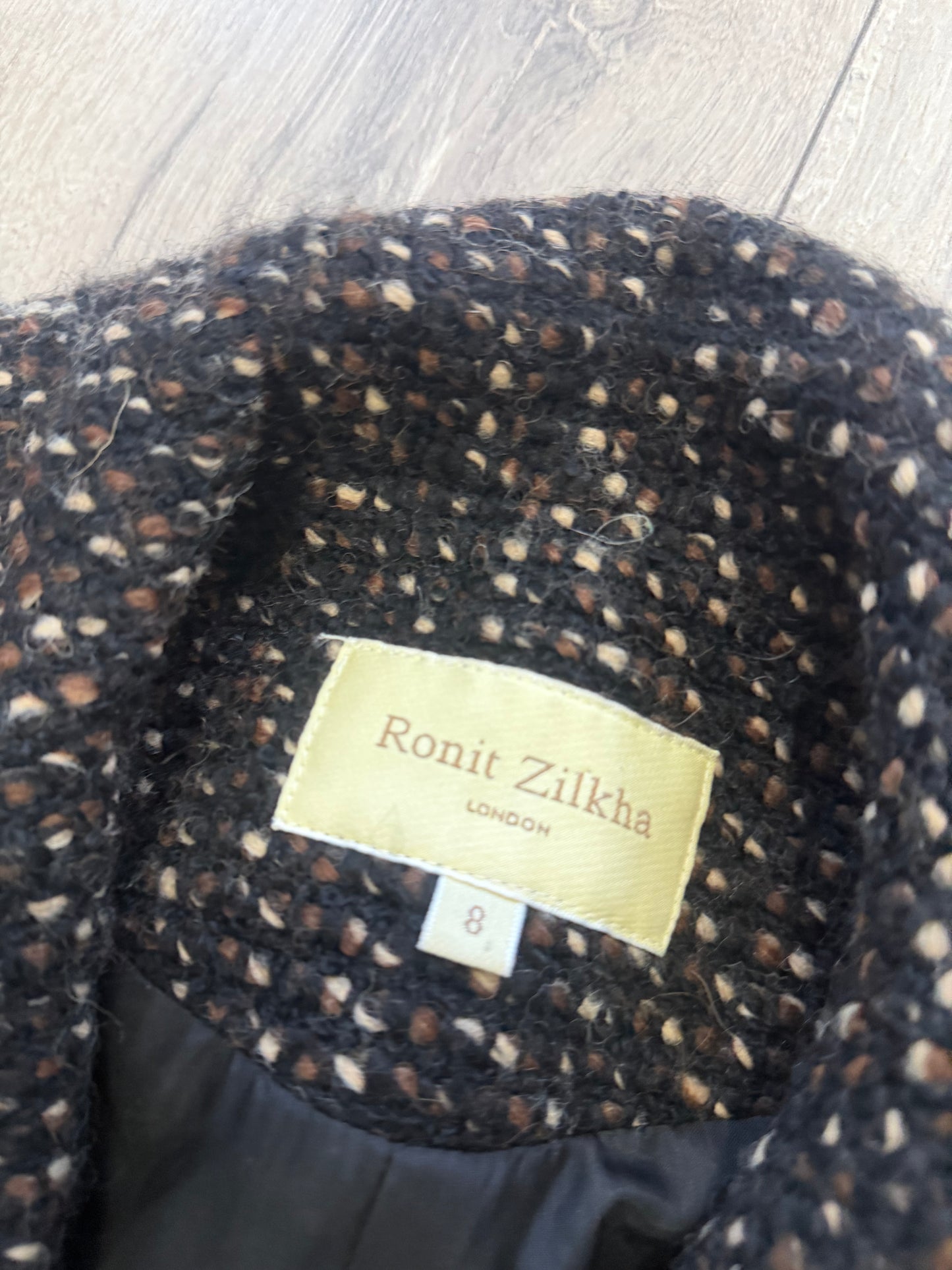Brown Ronit Zilkha Skirt Suit Set, Small