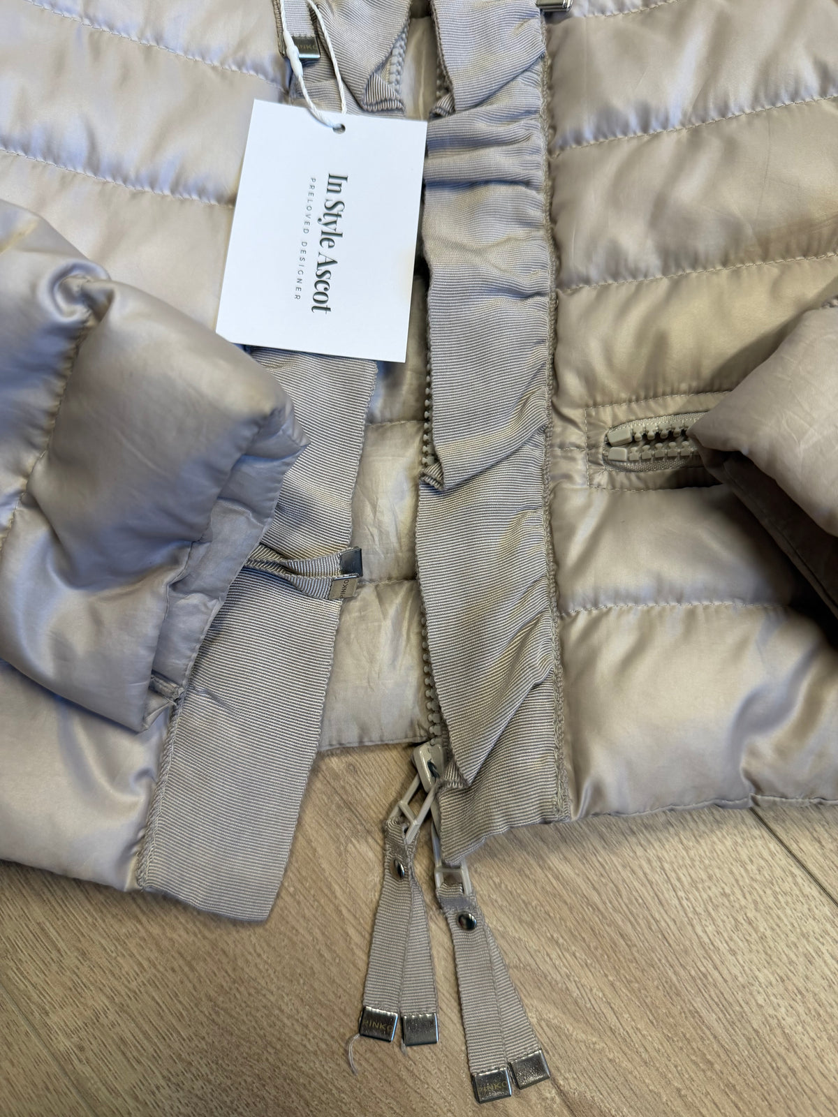 Preloved Pinko Down Jacket Beige Size 10