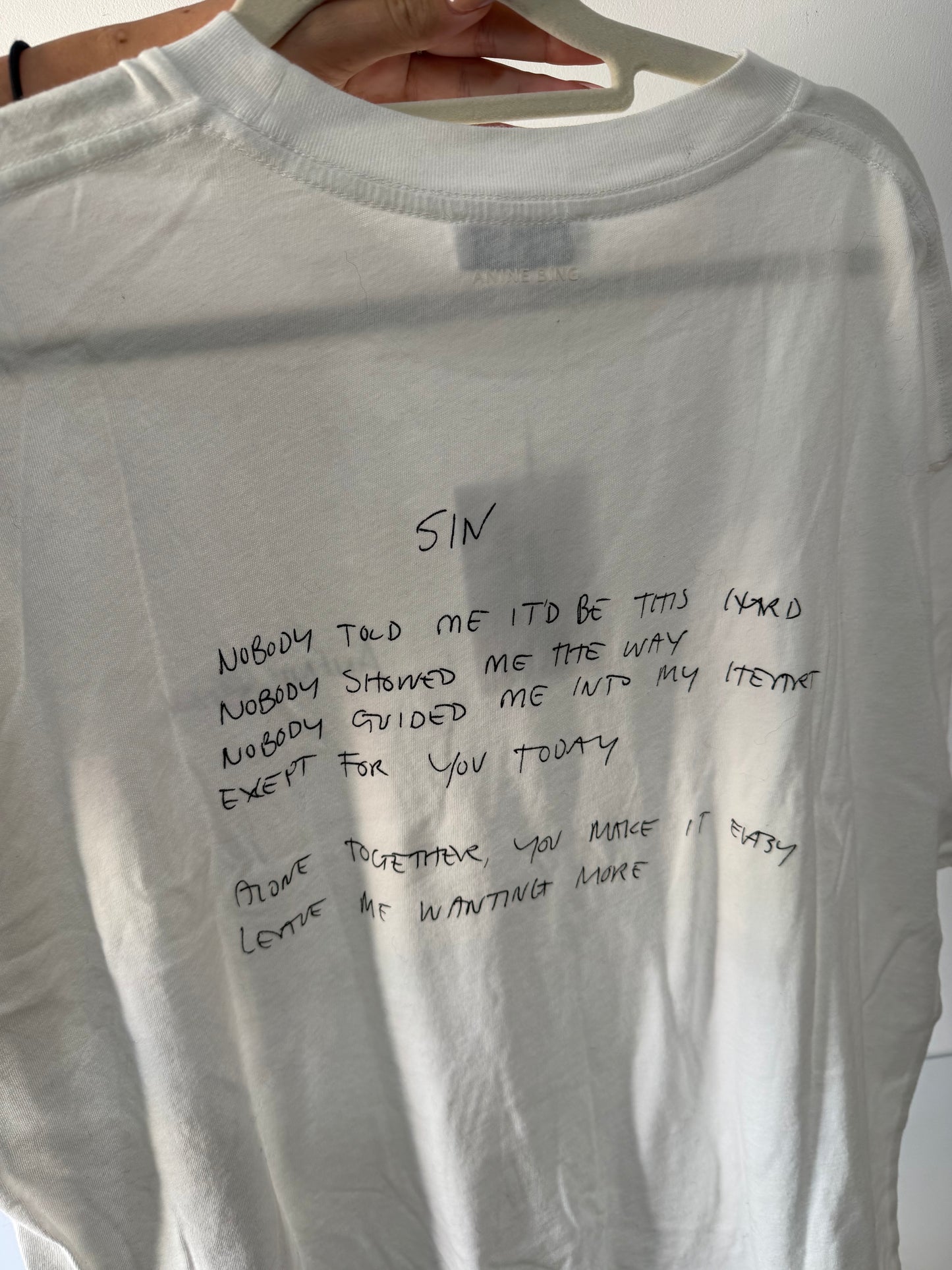 Preloved Anine Bing T-Shirt Size L White