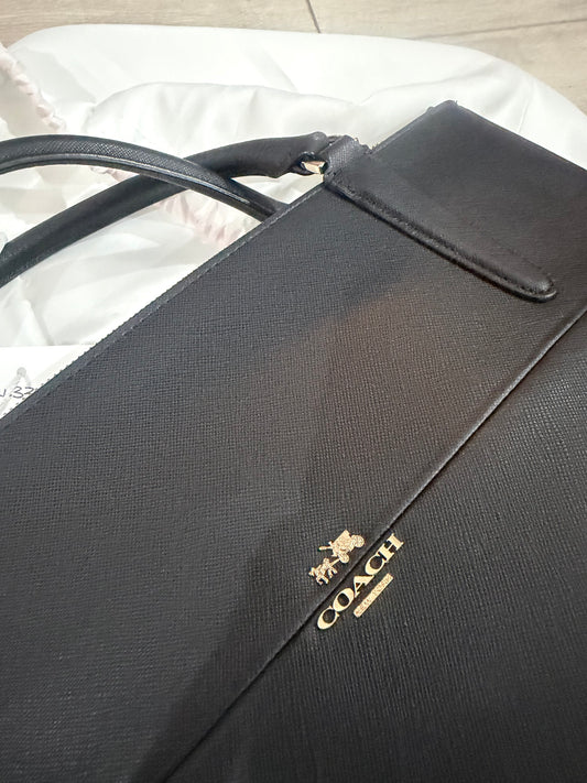 Black Coach Bag w Long Strap