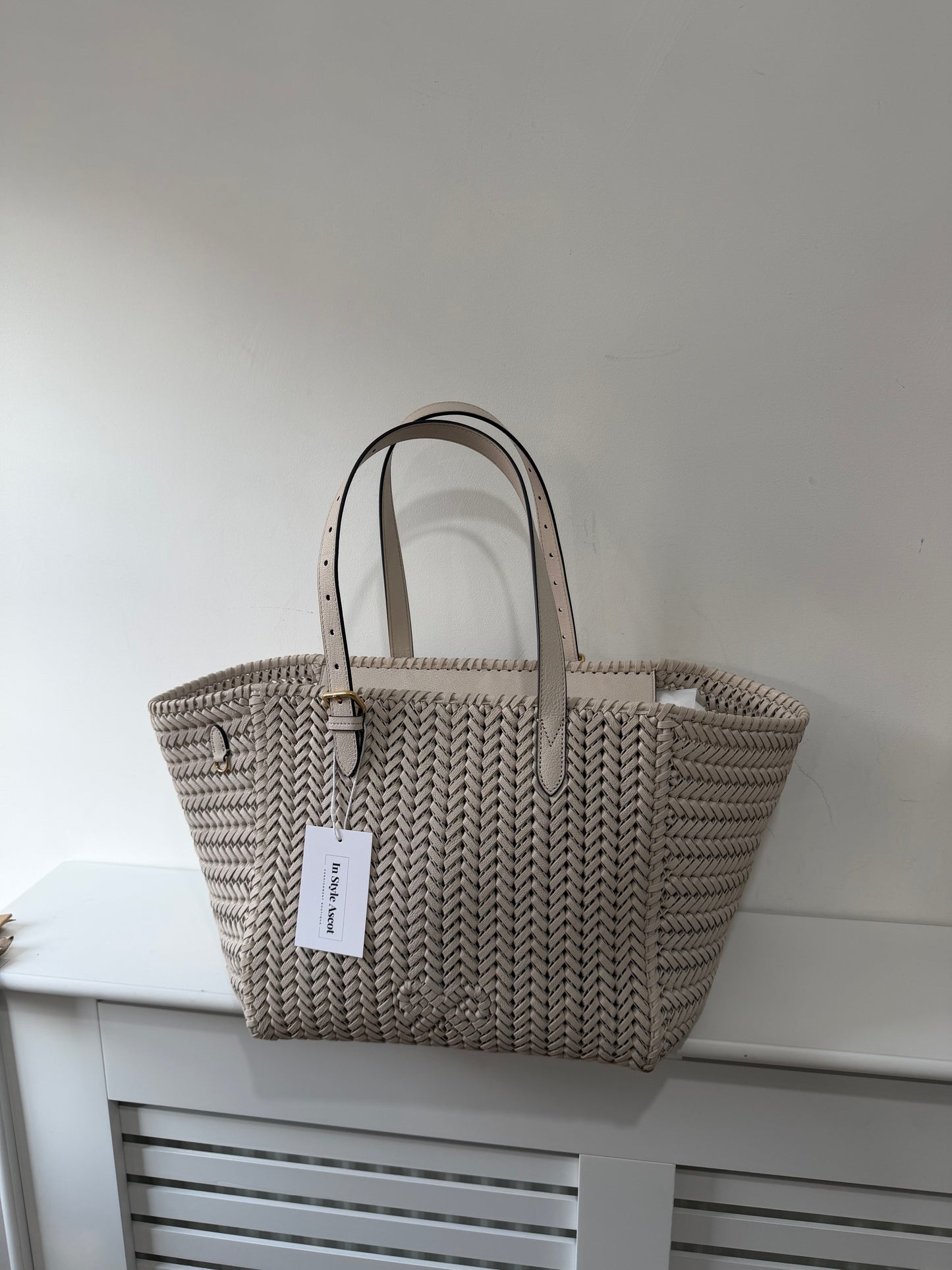 Preloved, Like New, Chalk Anya Hindmarch Handbag Neeson Tote, Large