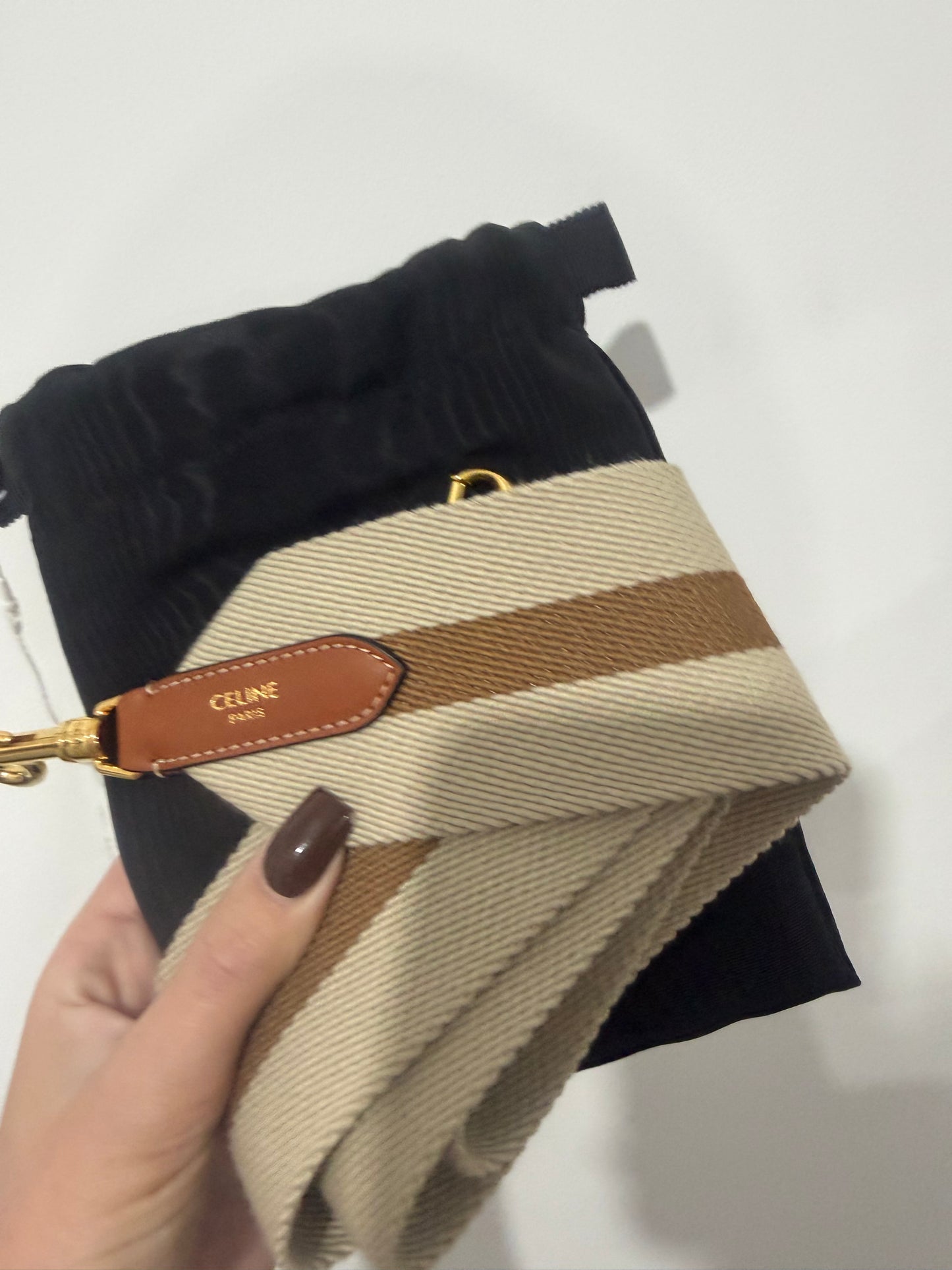 Beige Celine Bag Strap, New