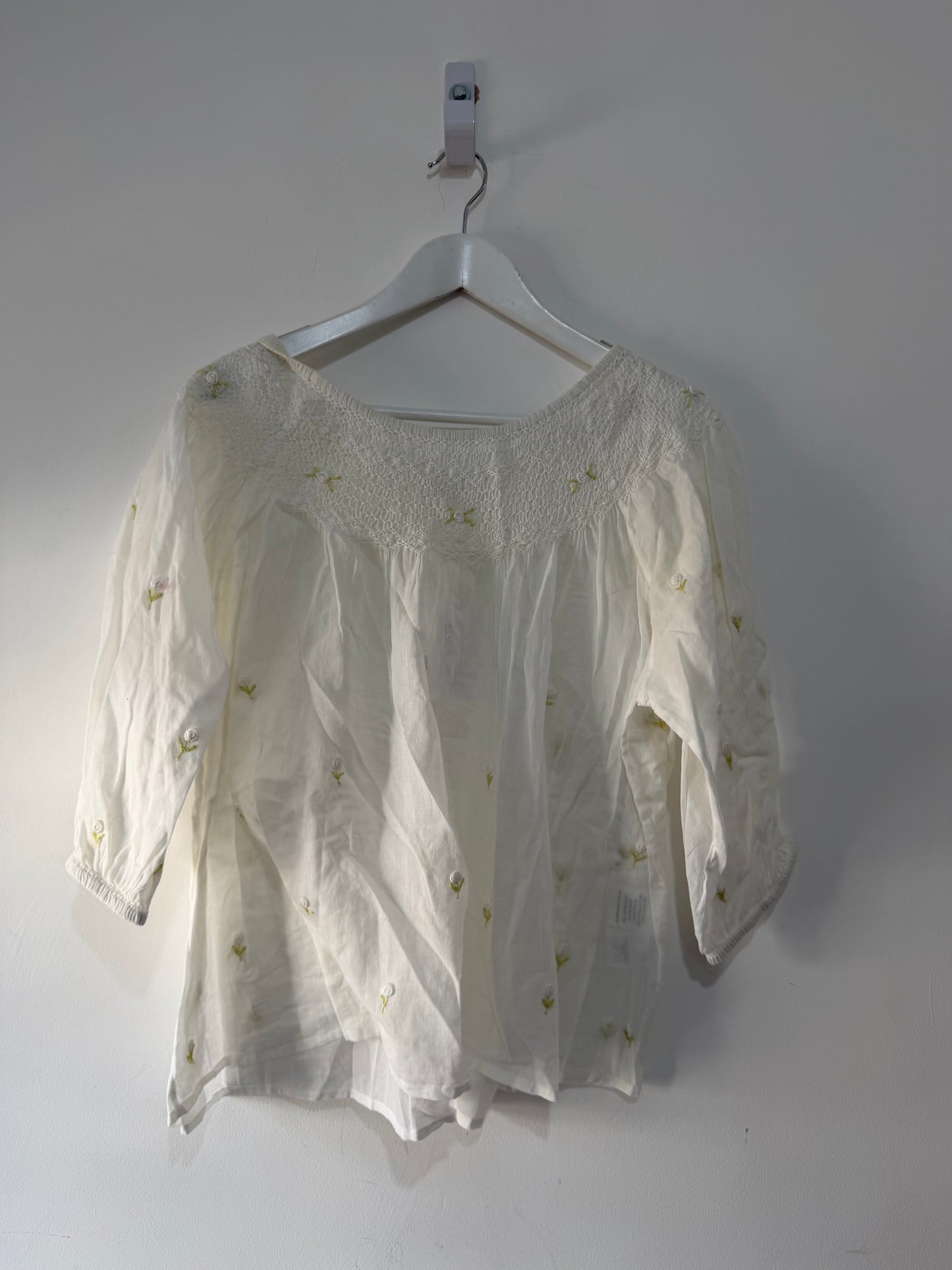 Preloved White Mes Demoilles Top, Small