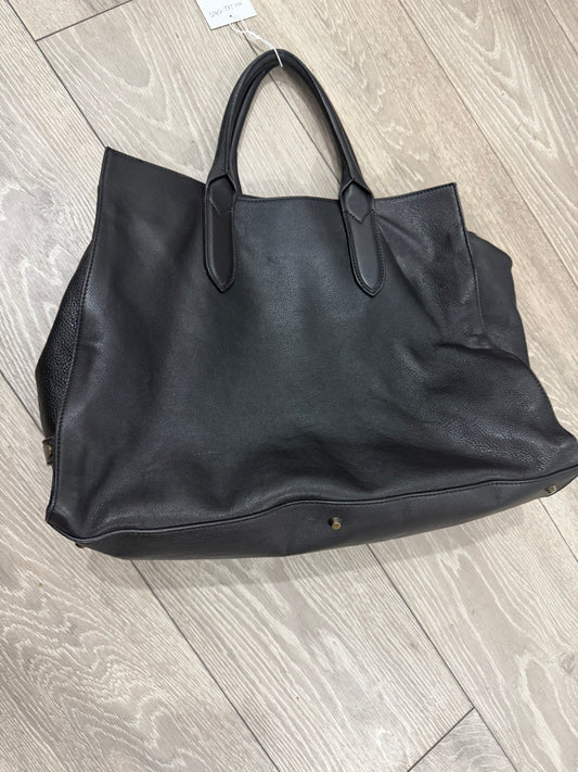Black Jigsaw Handbag, Leather