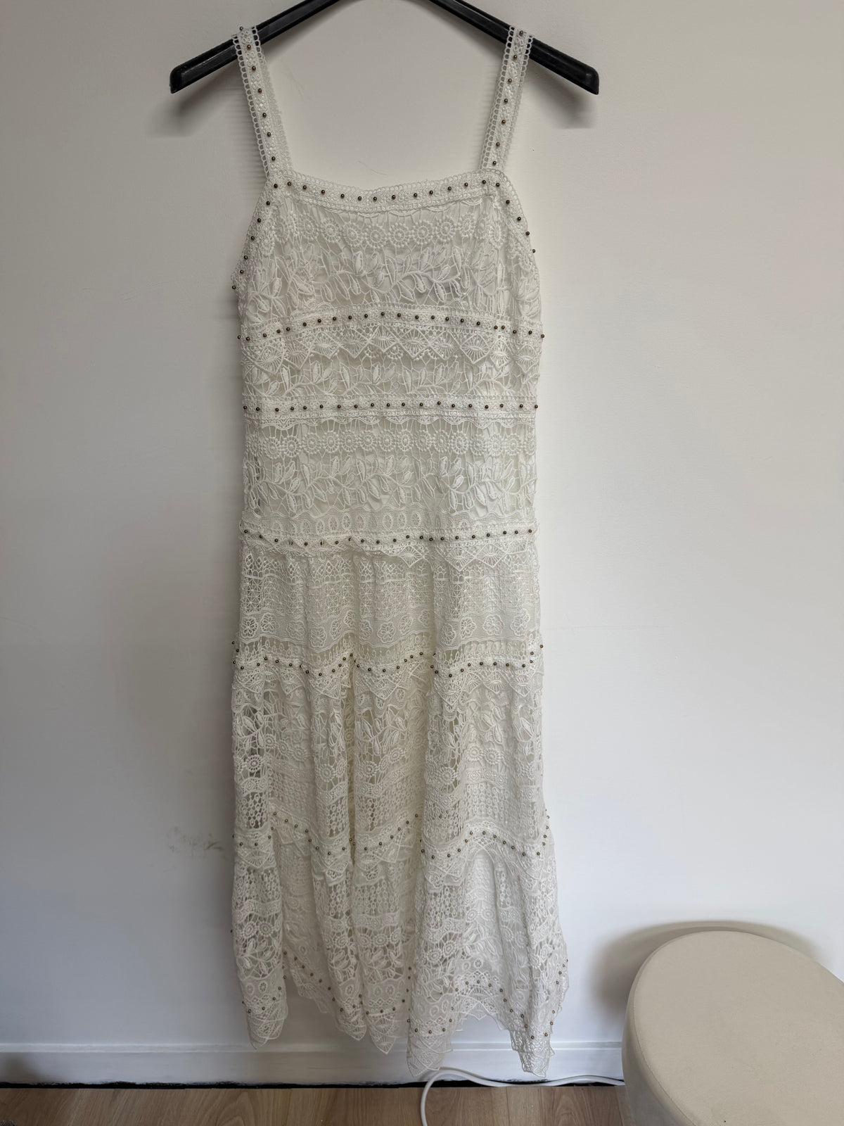 Preloved Maje Dress Size 8 White