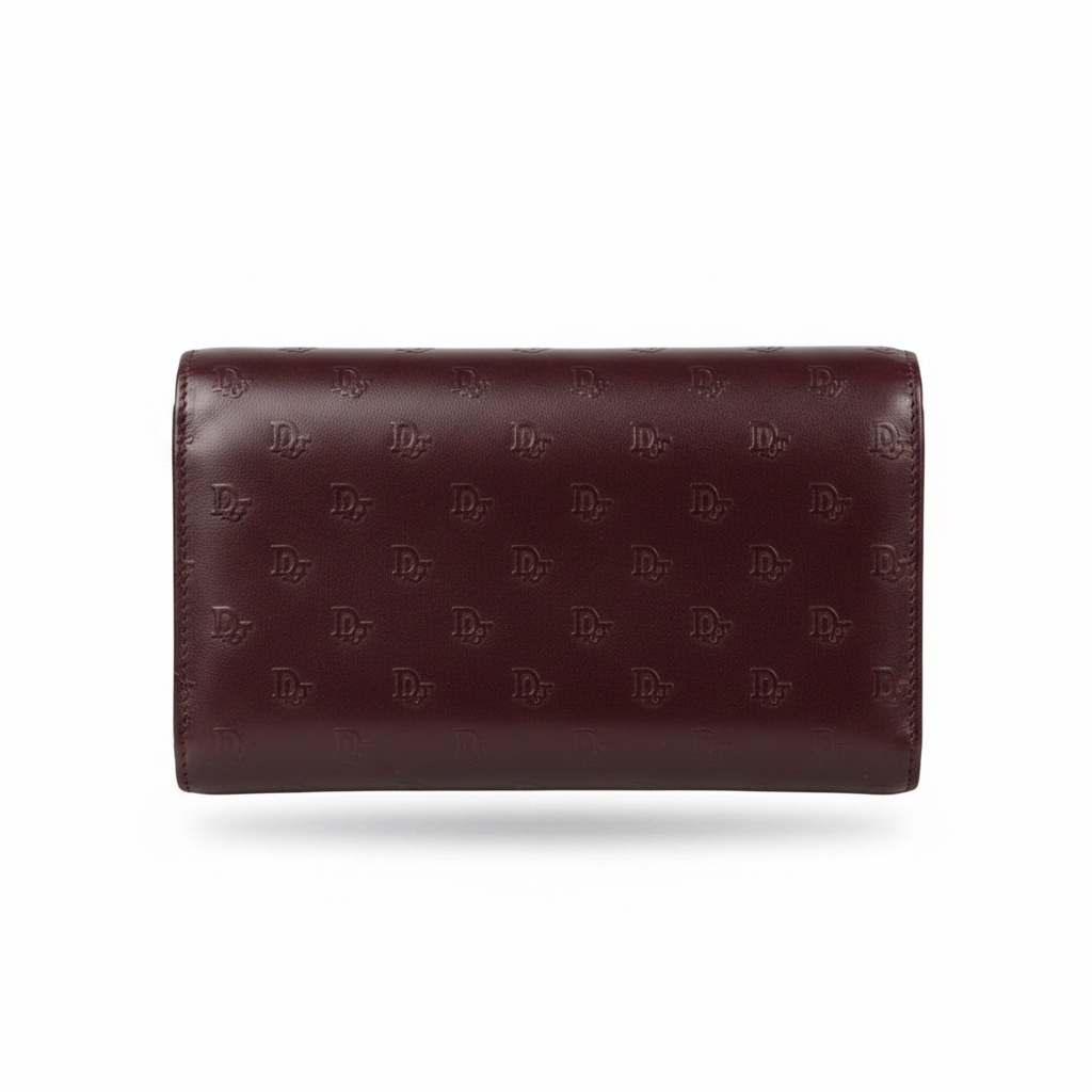 Pre-owned, Burgundy Christian Dior Wallet