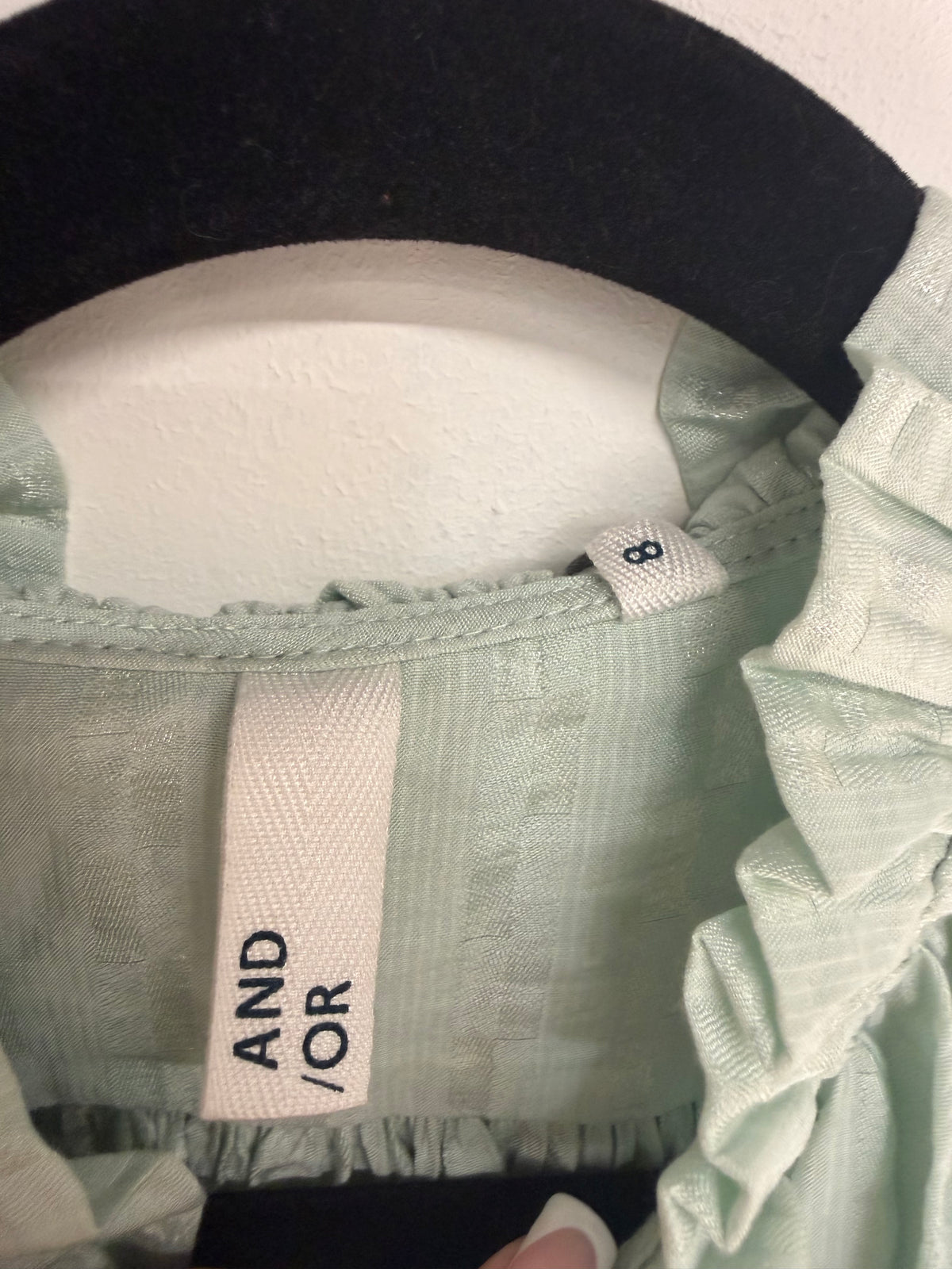 Preloved And/Or Blouse Size 8 fits oversized Mint, BNWT