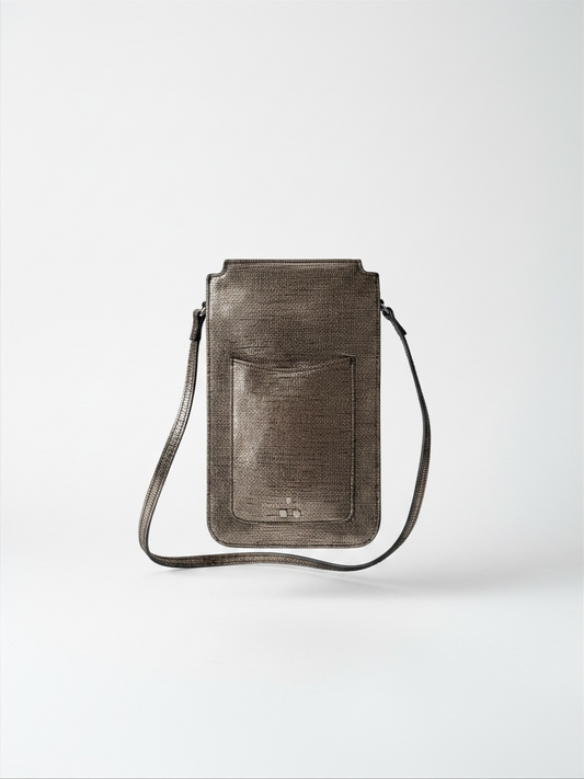 Preloved Jerome Dreyfuss Phone Pouch Crossbody Fits all phones Chrome