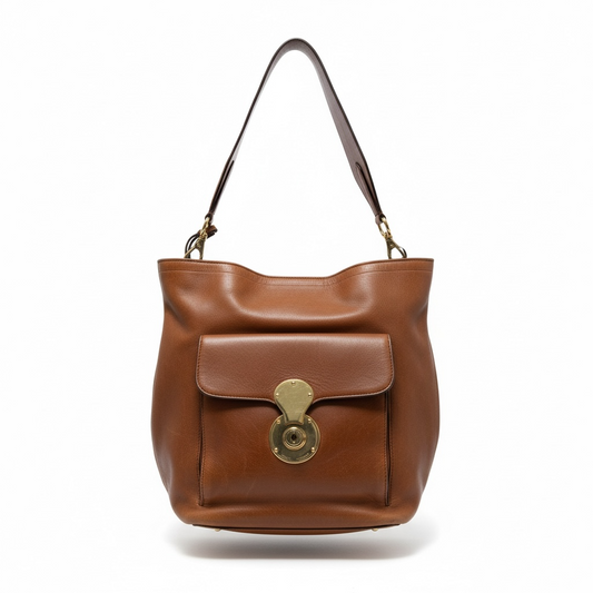 Pre-owned, Tan Brown Ralph Lauren Leather Bag