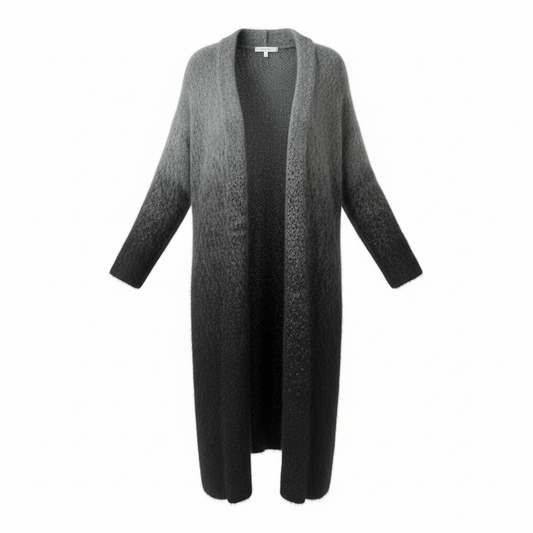 Grey Mohair and Alpaca Eileen Fisher Cardigan, Size M, Pre-owned