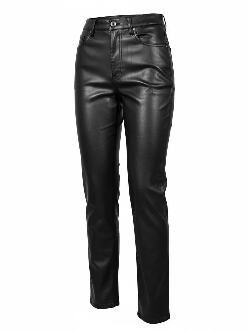 Preloved, Leather Black  Anine Bing Leather Trousers, UK 8, Waist 36