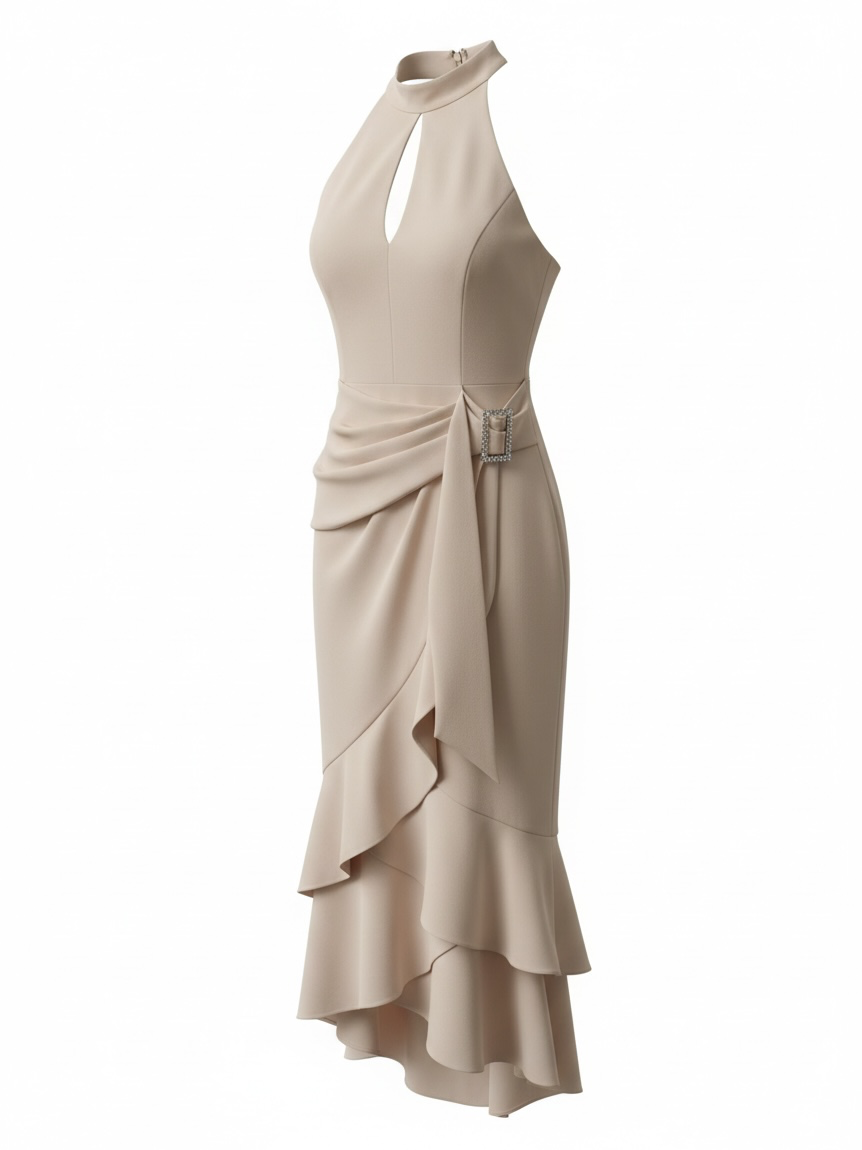 Preloved Veronmia Occasions Dress Size 16 Cream