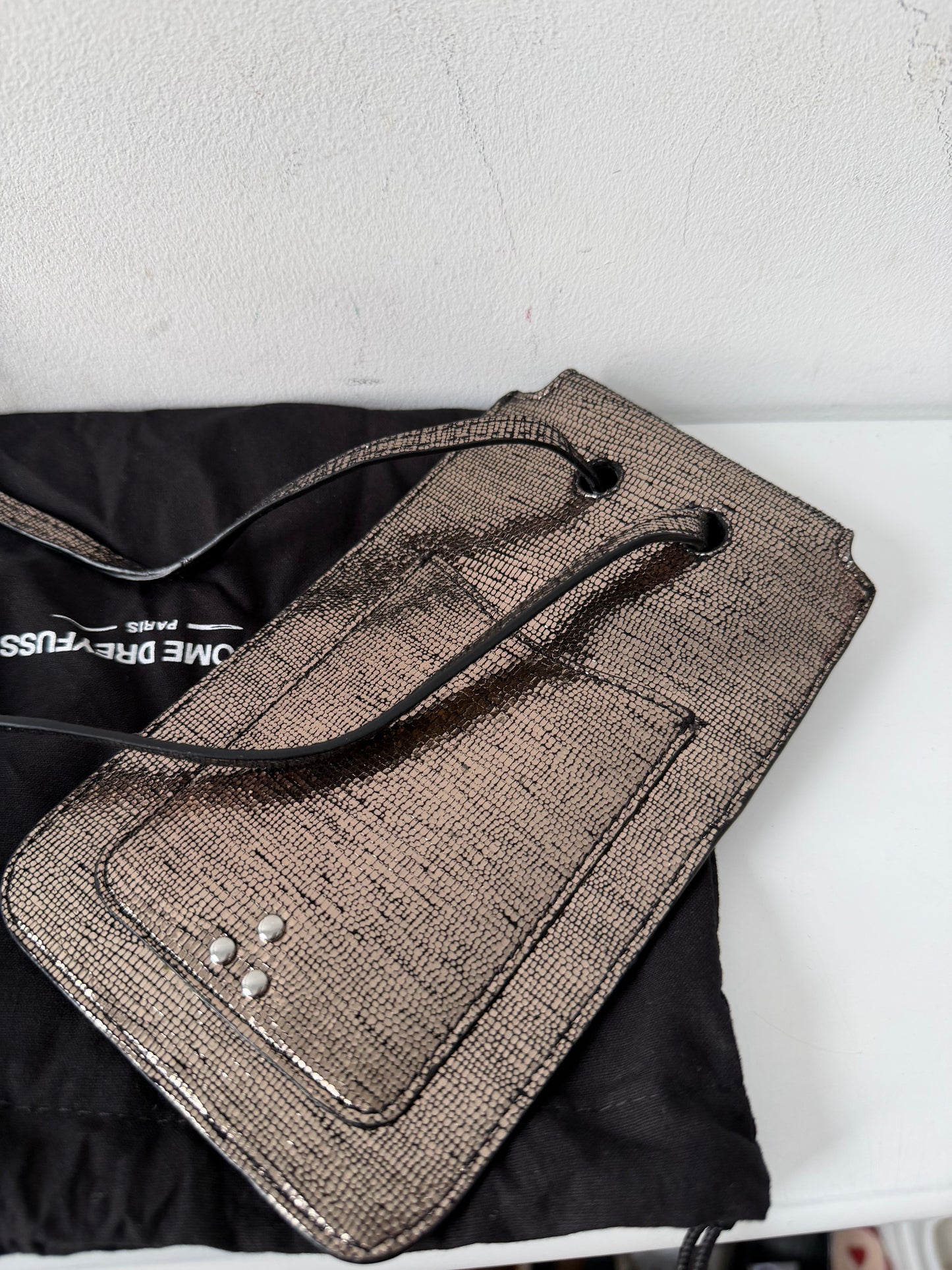 Preloved Jerome Dreyfuss Phone Pouch Crossbody Fits all phones Chrome