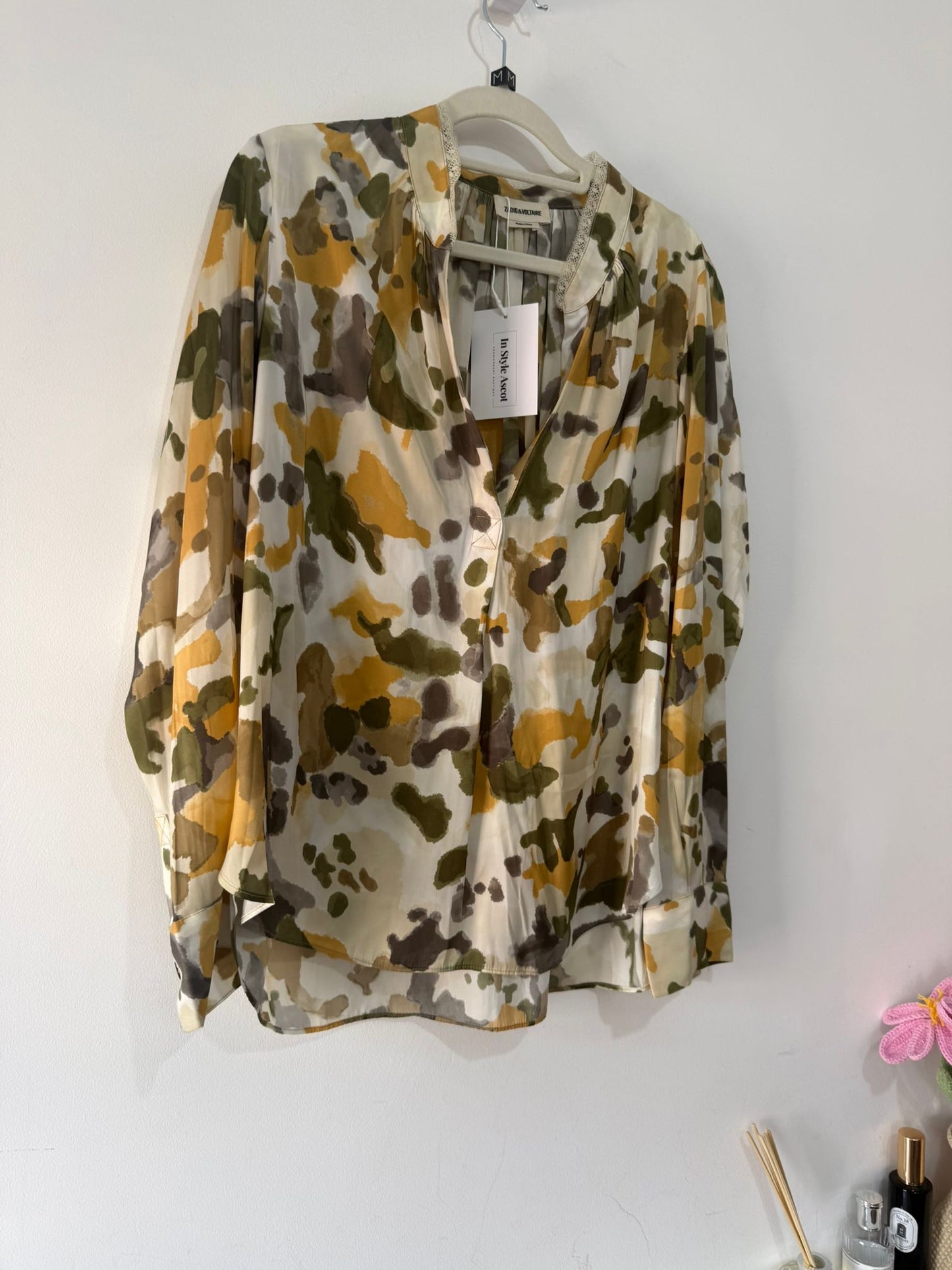 Preloved, Camo Zadig & Voltaire Blouse, Size M