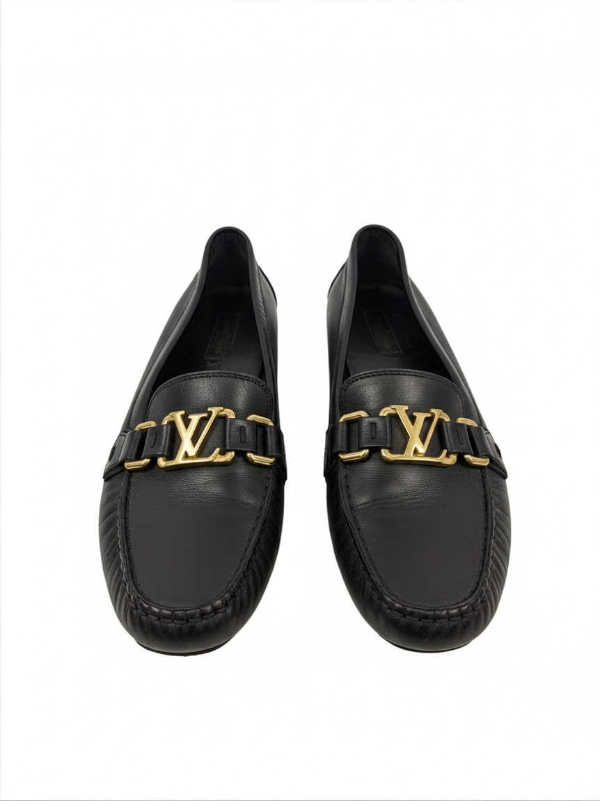 Preloved Louis Vuitton Loafers EU 38 - UK 5 Black
