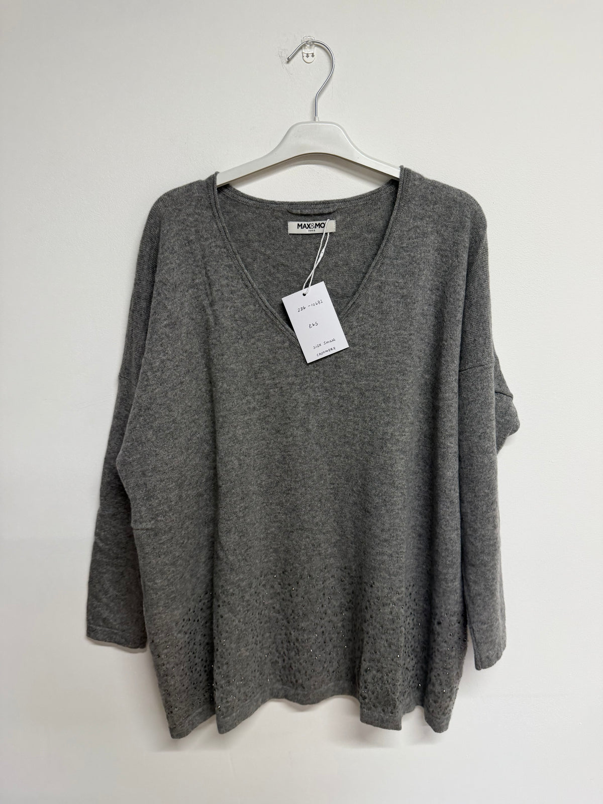 Preloved Max & Moi Cashmere Jumper Size Small Grey