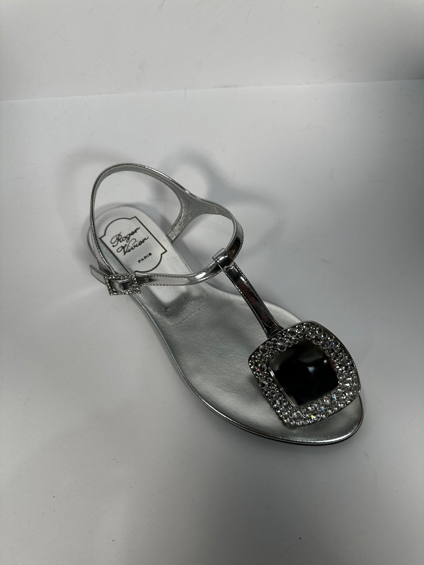 Silver Roger Viver Sandals, 4.5